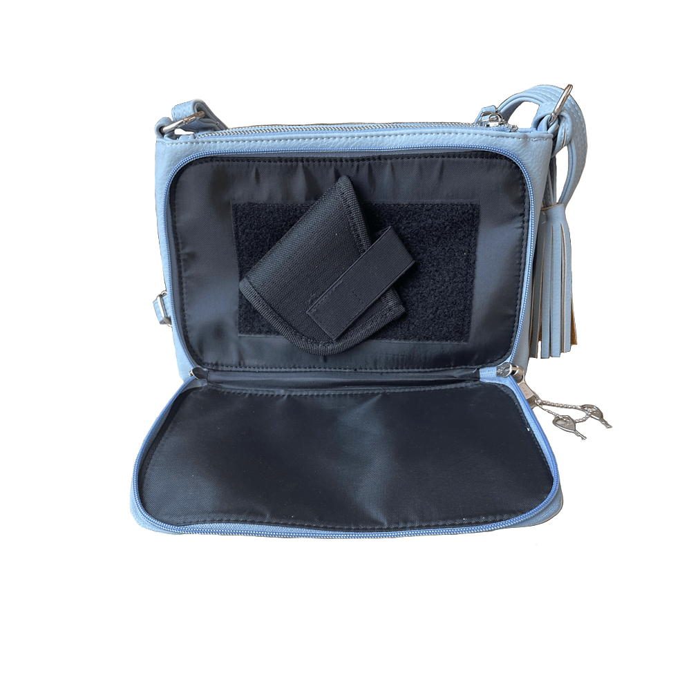 Concealed Carry Hailey Crossbody Purse Blue by Roma Leathers