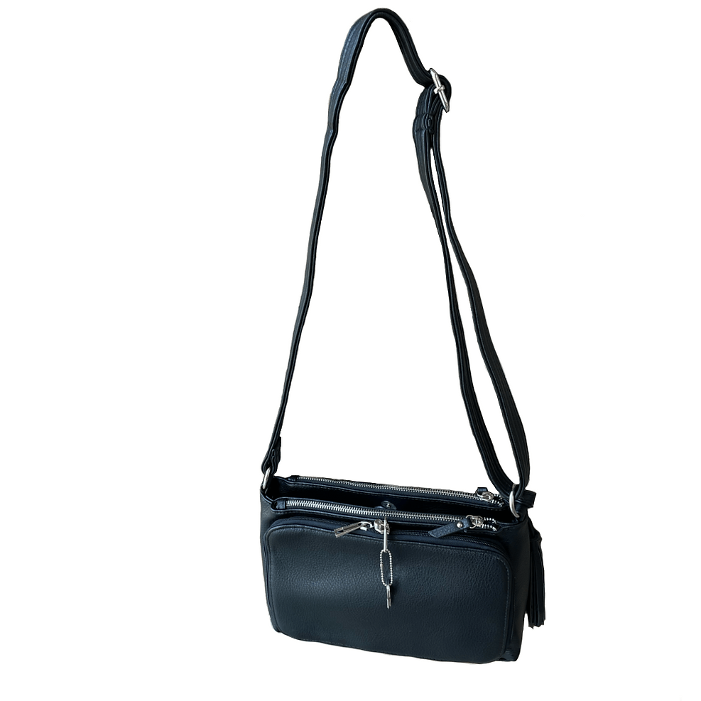 Concealed Carry Hailey Crossbody Purse Black by Roma Leathers