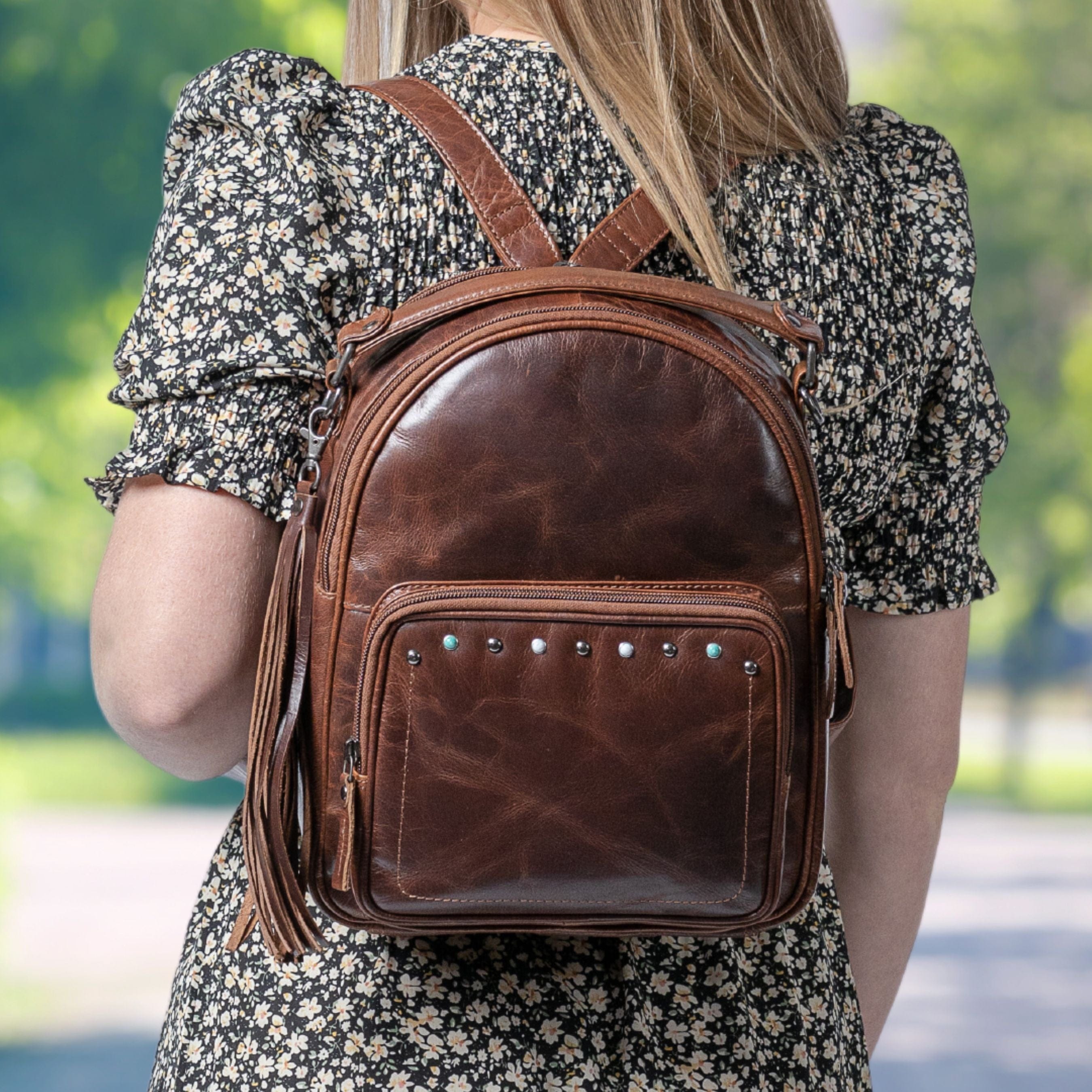 Concealed Carry Sawyer Leather Backpack - Locking YKK Holster Purse - Women Bag for Gun - Gun Owner Outdoor Bag - Outdoors Gun Bag - Women's Conceal Carry Purse for Firearm - Women Gun Users - gun carrier backpack - best gun carrying backpack- best gun carry backpack - Pistol and Firearm Bag - Western Hide Backpack - Boho Stylish Backpack for Women - Universal Holster Bag - Marley Unisex Backpack - Women's Concealed Carry Bagpack - premium leather backpack