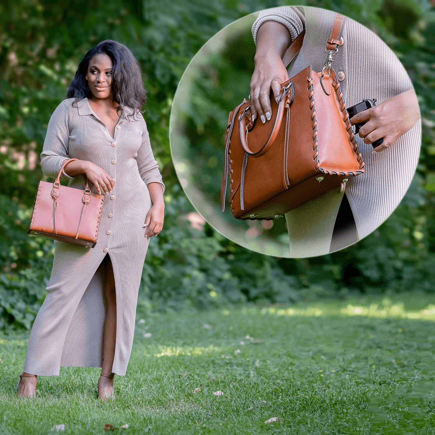 Concealed Carry Emma Leather Satchel - Designer Concealed Carry Purse - YKK Locking Purse with Universal Holster - Leather Bag For Gun Owners - Easy Conceal Carry - CCW Purse for Women - concealed carry Handbag for woman - Conceal and Carry purse for Handgun - Designer Luxury Conceal Carry Handbag - Unique Hide Handbag Gun and Pistol Bag - carry Handbag for concealed gun carry - Unique Emma gun Handbag -