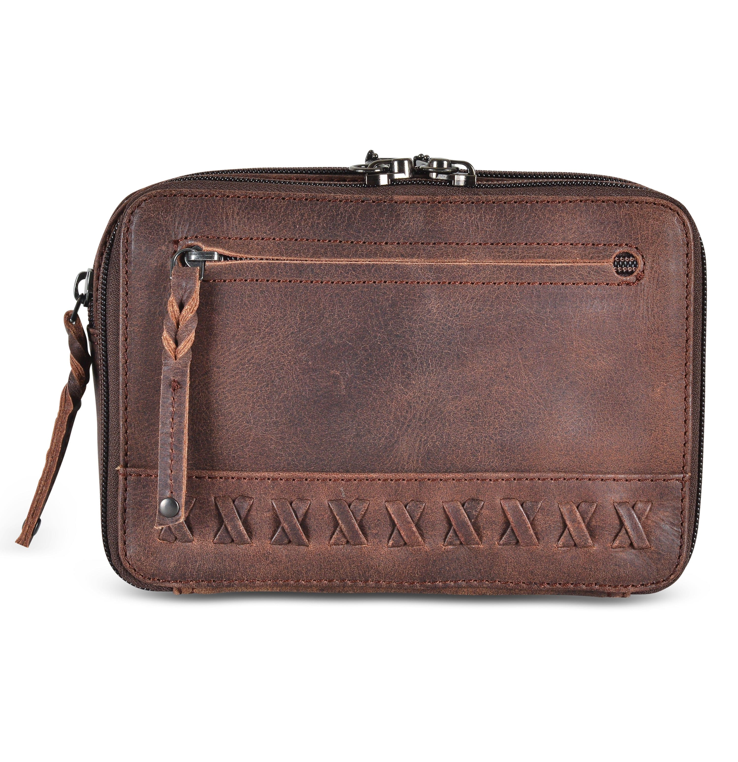 Concealed Carry Kailey Leather Purse Pack - Lady Conceal - Concealed Carry Purse - most popular crossbody bag - crossbody handgun bag - crossbody bags for everyday use - Lady Conceal - Unique Hide Purse - Locking YKK Purse - Fanny Pack for Gun and Pistol - Easy CCW - Fast Draw Bag - Secure Gun Bag