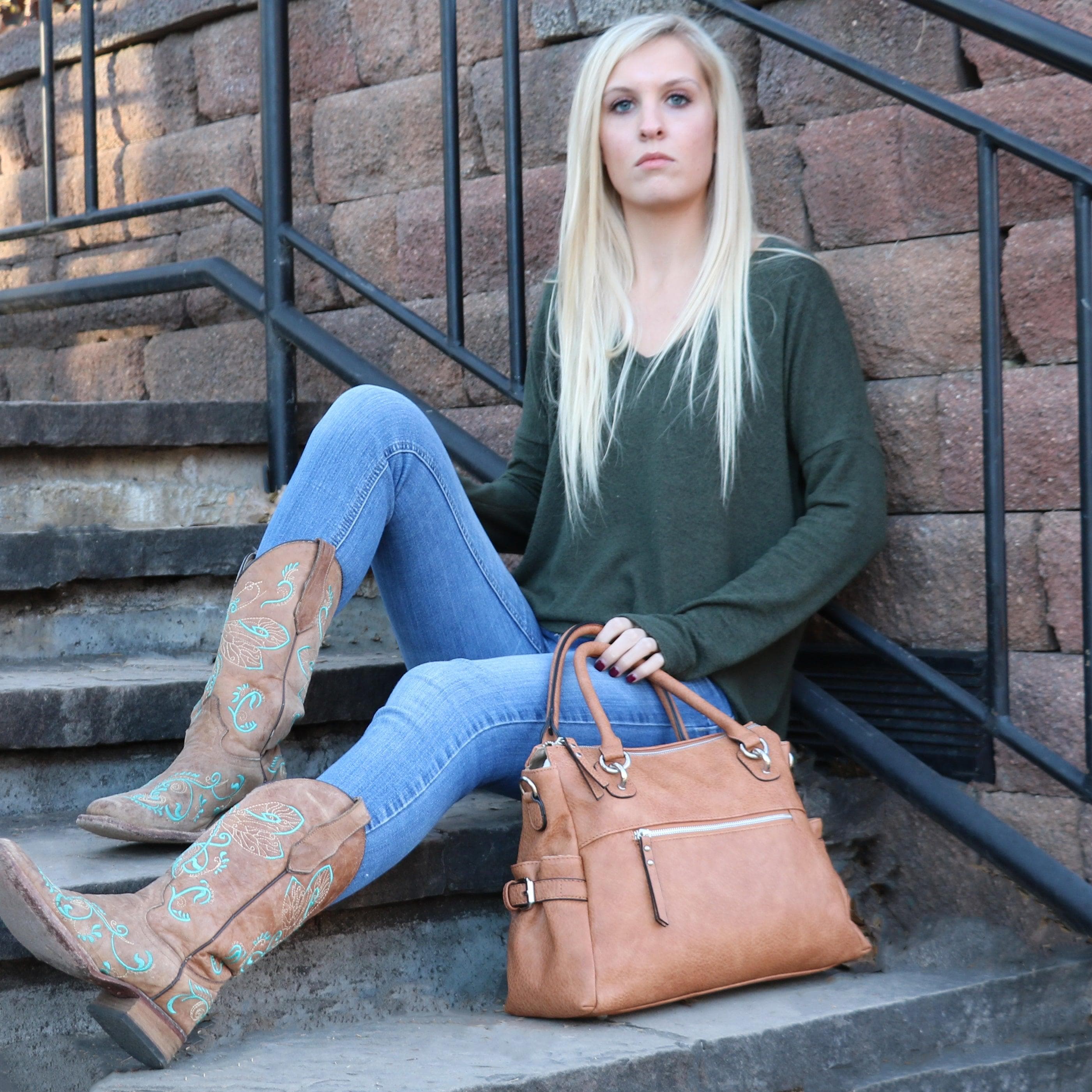 Concealed Carry Jessica Satchel - Lady Conceal - Concealed Carry Purse - Lady Conceal Concealed Carry Jessica Satchel - Lady Conceal - Concealed Carry Purse - Lady Conceal - Designer Purse for Gun Owners - CCW stylish Bag - Locking Gun Bag
