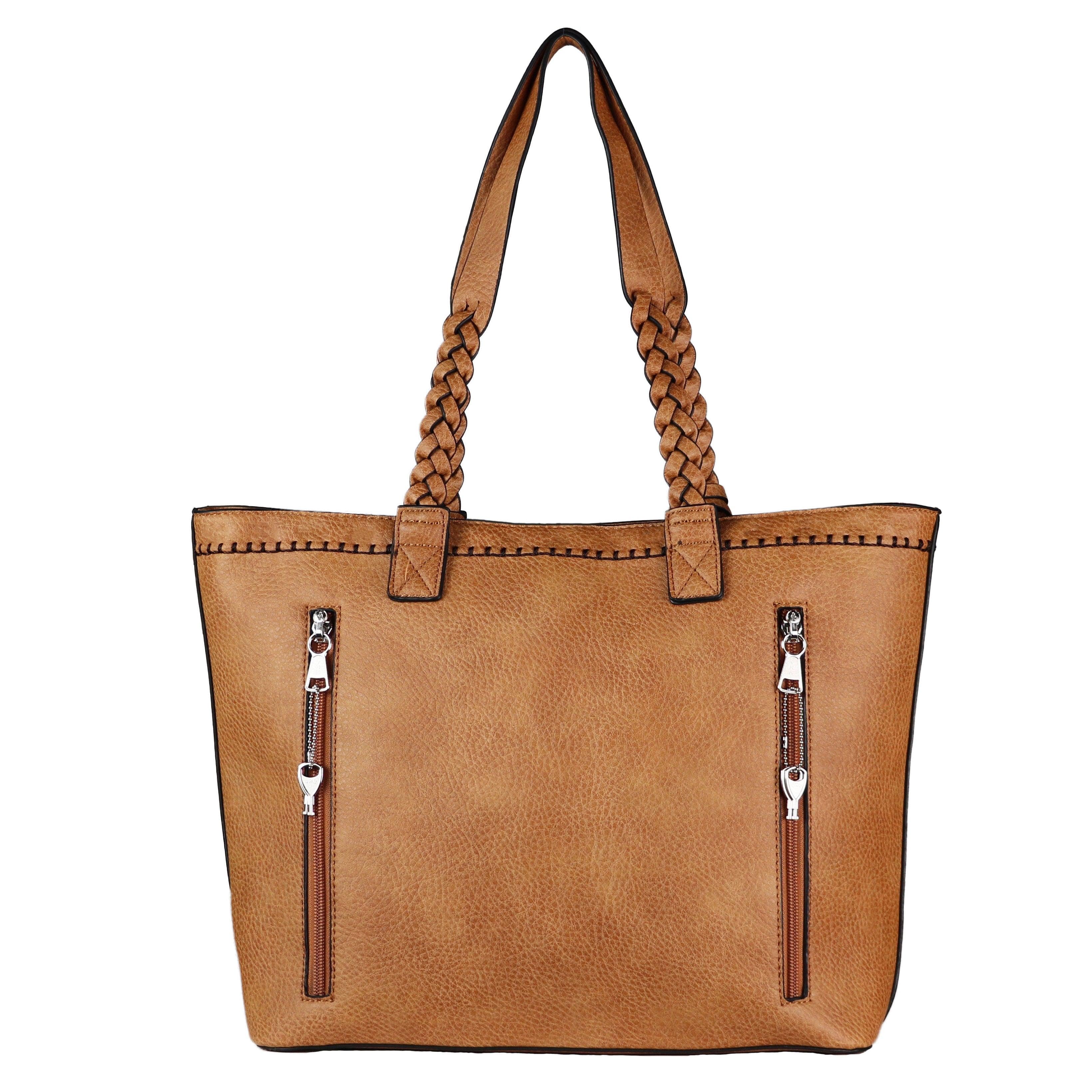 Concealed Carry Cora Tote by Lady Conceal - Locking Designer Conceal Carry Handbag for women - Locking Conceal and Carry Handbag with Universal Holster for Handguns - Unique Handbag Gun and Pistol Bag - crossbody Handbag for concealed gun carry - concealed carry Handbag gun purse with locking zipper