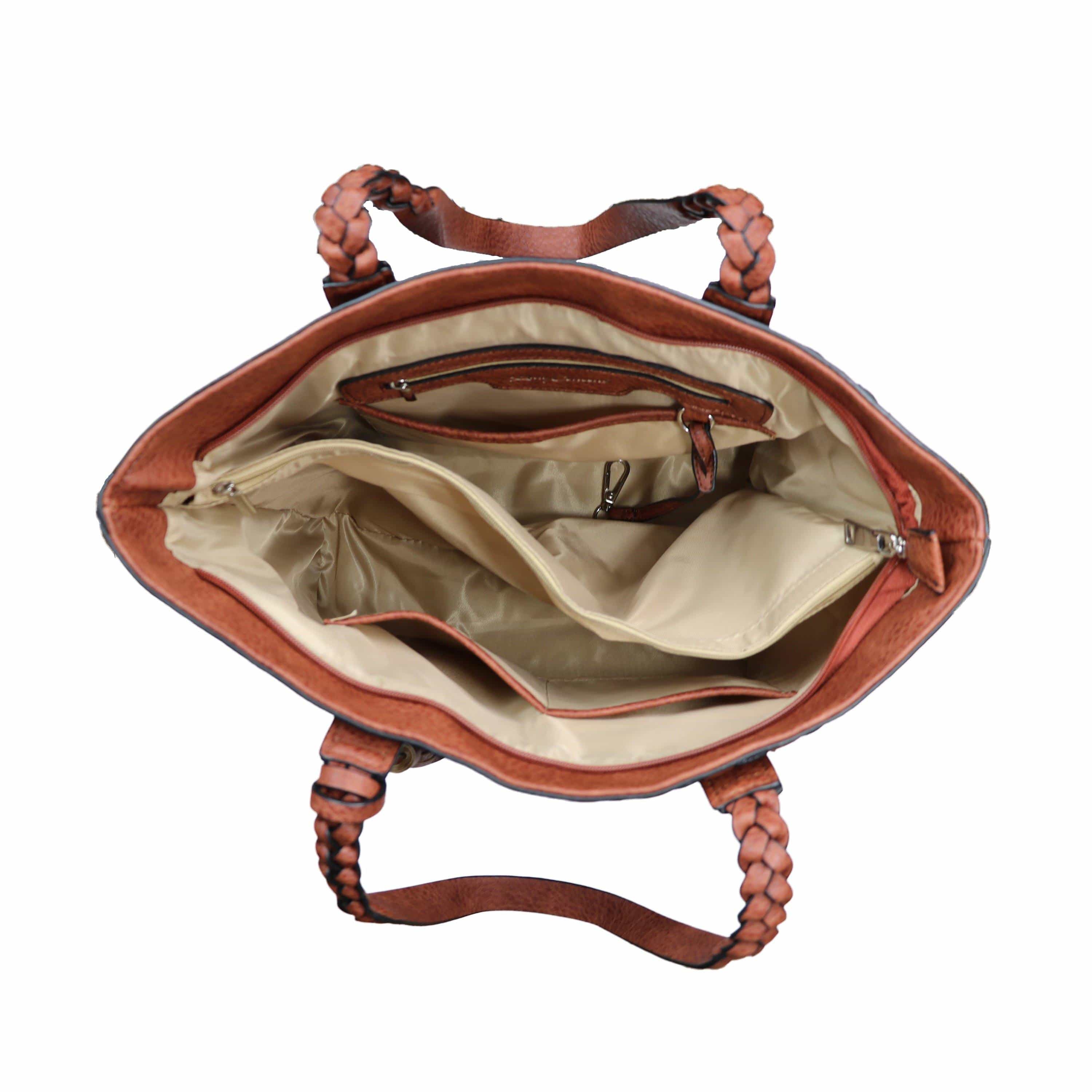 Concealed Carry Cora Tote by Lady Conceal - Locking Designer Conceal Carry Handbag for women - Locking Conceal and Carry Handbag with Universal Holster for Handguns - Unique Handbag Gun and Pistol Bag - crossbody Handbag for concealed gun carry - concealed carry Handbag gun purse with locking zipper