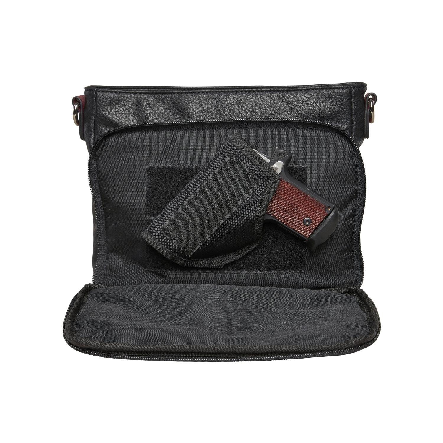 Concealed Carry Skylar Crossbody - Lady Conceal - Concealed Carry Purse - black crossbody purse designer - black owned purse designers - crossbody bag for concealed gun carry - concealed carry gun bags - concealed carry crossbody bag - concealed carry purse crossbody - Gift for gun owners - Women Gun Bag - most popular crossbody bag - crossbody handgun bag - crossbody bags for everyday use