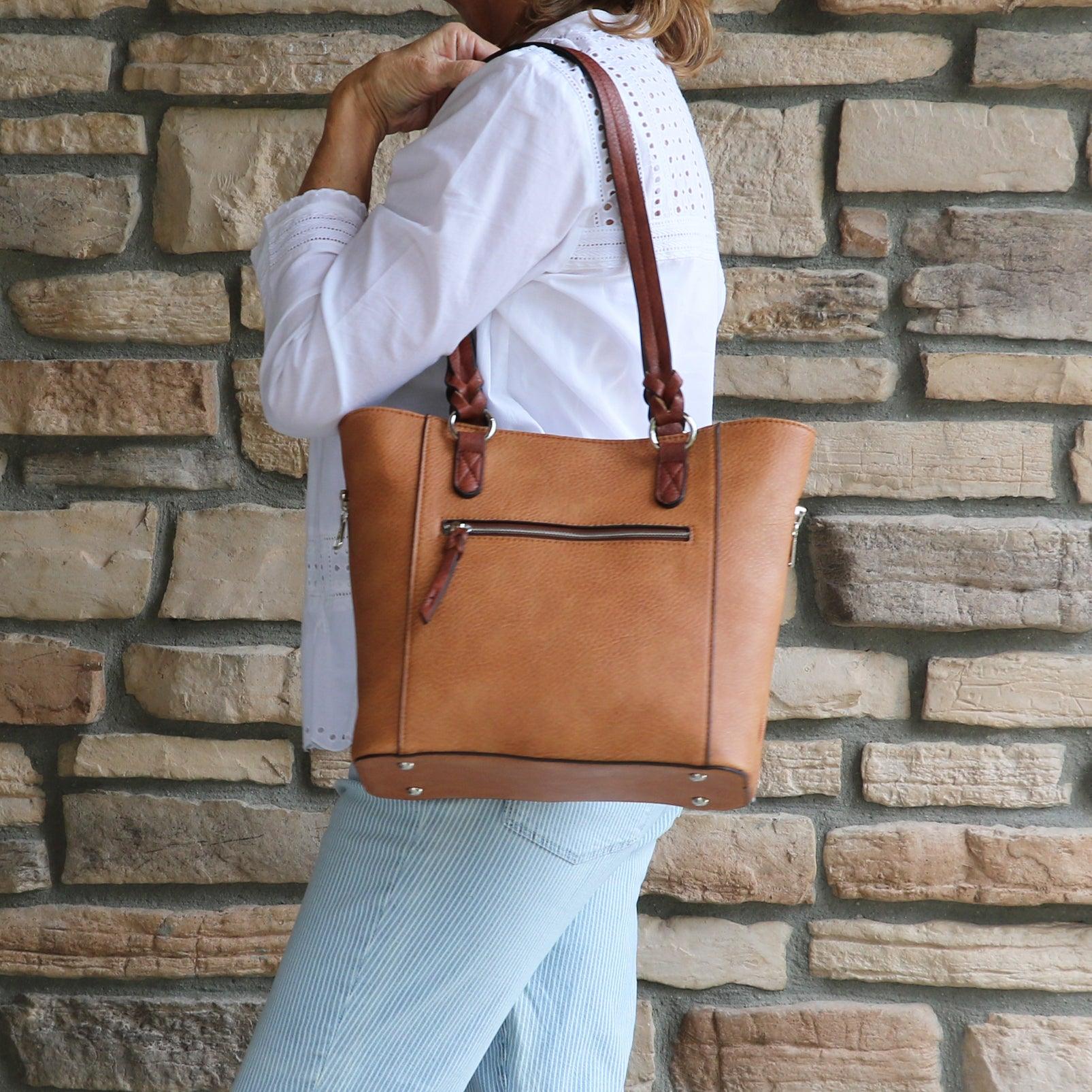 Concealed Carry Grace Tote - Lady Conceal - Women conceal carry purse for pistol - Designer Luxury Tote Carry Handbag - YKK Locking Zippers and Universal Holster - Easy Concealed Carry - Quick Gun Draw - Safe Gun Bag - Designer Luxury Conceal Carry Handbag - carry Handbag for gun carry - concealed carry gun Handbag with locking zipper - concealed carry Handbag for woman