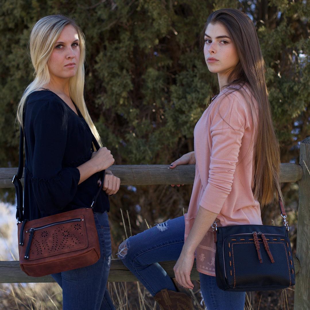 Concealed Carry Hailey Crossbody - Lady Conceal - soft leather shoulder bags for women's - crossbody bags for everyday use - most popular crossbody bag - crossbody bags for guns - crossbody handgun bag - Unique Hide Purse - Conceal Carry Western Purse - Stylish Carry Evelyn Leather Bag - Bag for Conceal Carrying Women - - Gun Bag for Women
