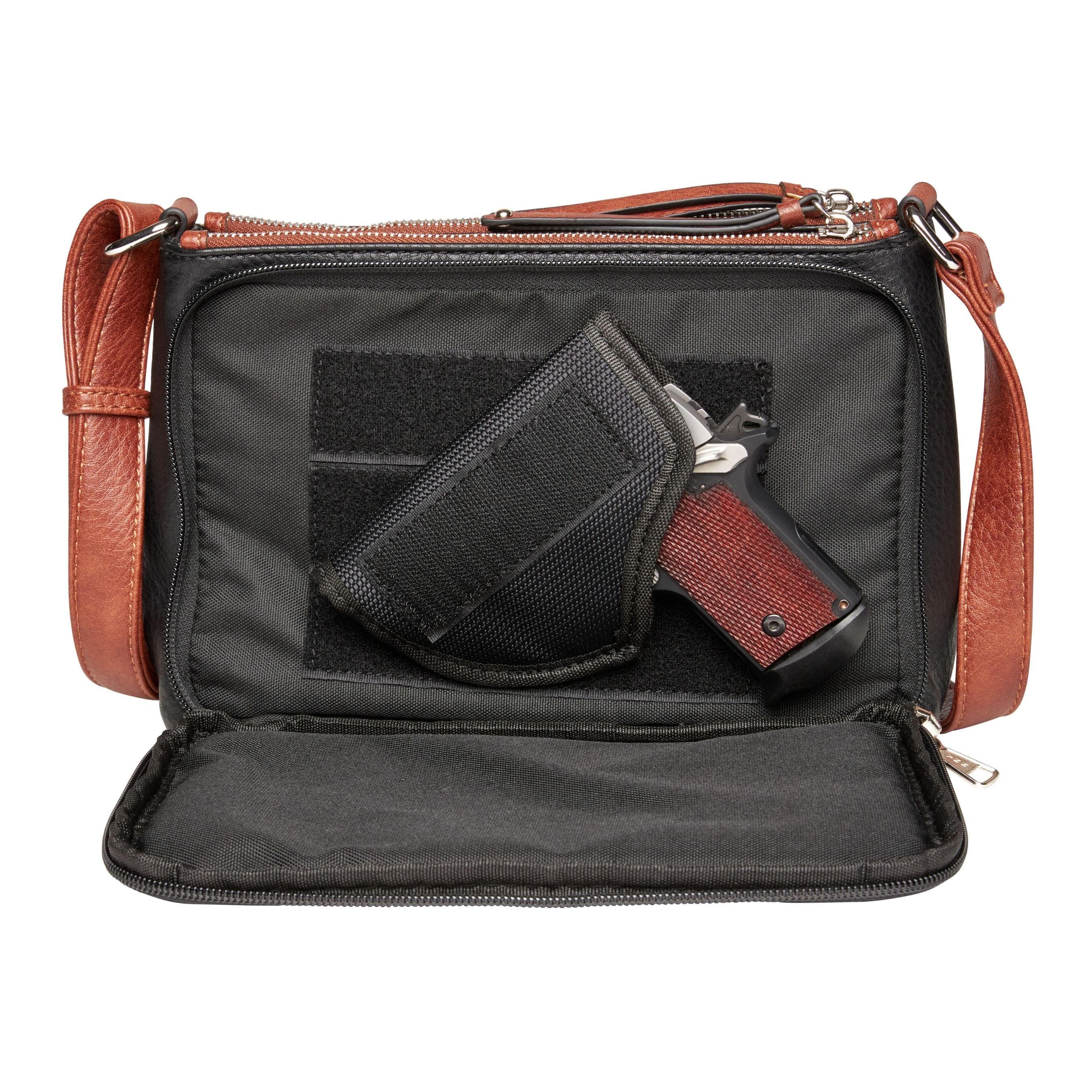 Concealed Carry Hailey Crossbody - Lady Conceal - soft leather shoulder bags for women's - crossbody bags for everyday use - most popular crossbody bag - crossbody bags for guns - crossbody handgun bag - Unique Hide Purse - Conceal Carry Western Purse - Stylish Carry Evelyn Leather Bag - Bag for Conceal Carrying Women - - Gun Bag for Women