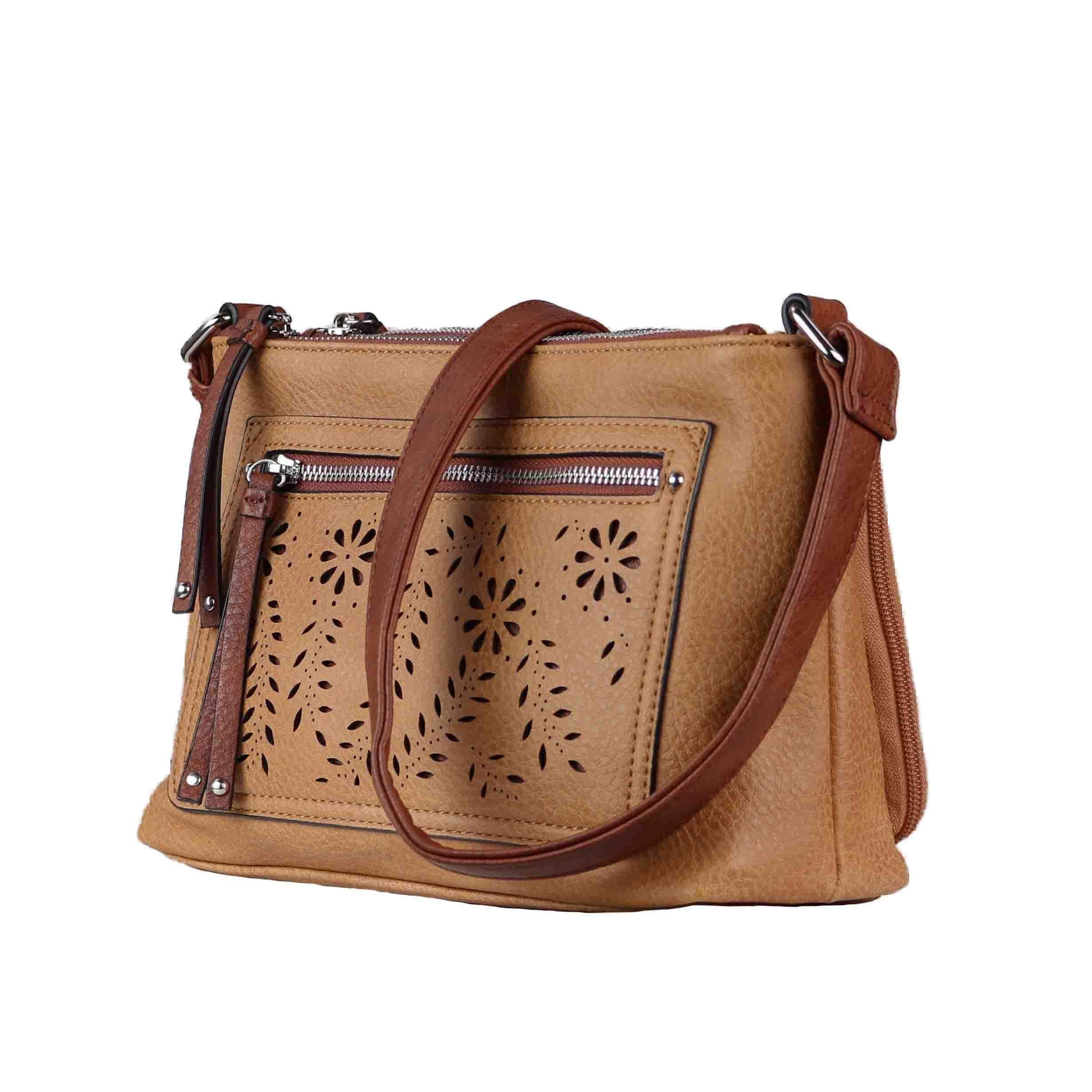 Concealed Carry Hailey Crossbody - Lady Conceal - soft leather shoulder bags for women's - crossbody bags for everyday use - most popular crossbody bag - crossbody bags for guns - crossbody handgun bag - Unique Hide Purse - Conceal Carry Western Purse - Stylish Carry Evelyn Leather Bag - Bag for Conceal Carrying Women - - Gun Bag for Women