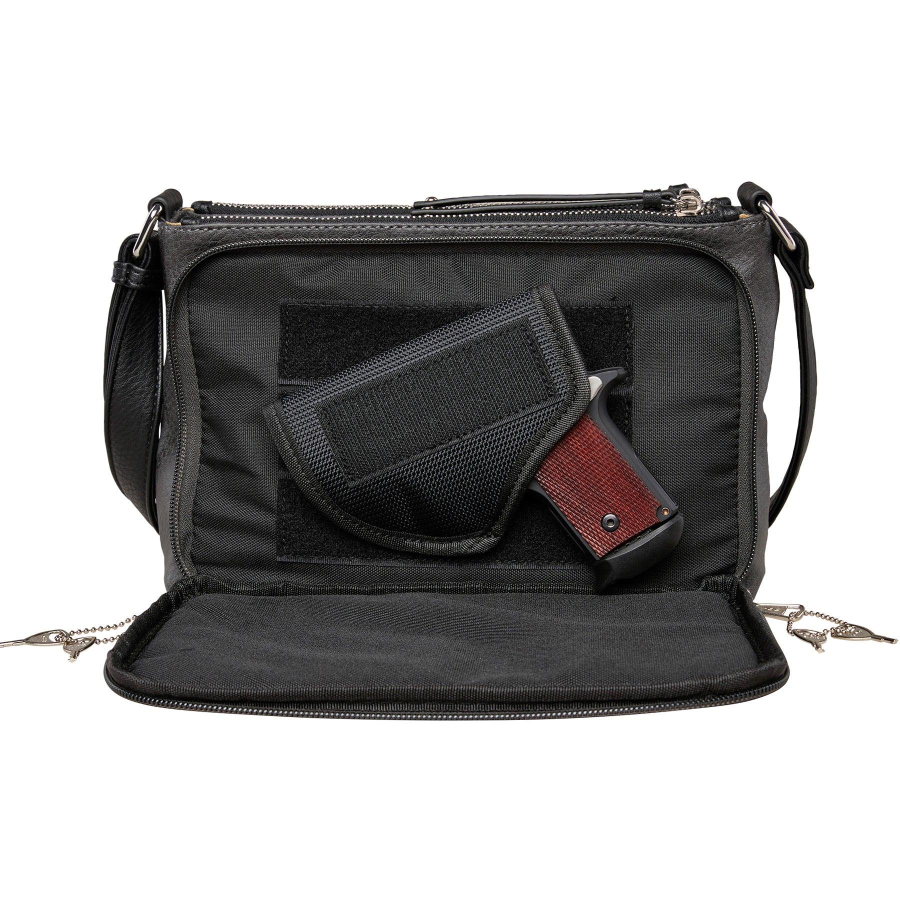 Concealed Carry Hailey Crossbody - Lady Conceal - soft leather shoulder bags for women's - crossbody bags for everyday use - most popular crossbody bag - crossbody bags for guns - crossbody handgun bag - Unique Hide Purse - Conceal Carry Western Purse - Stylish Carry Evelyn Leather Bag - Bag for Conceal Carrying Women - - Gun Bag for Women