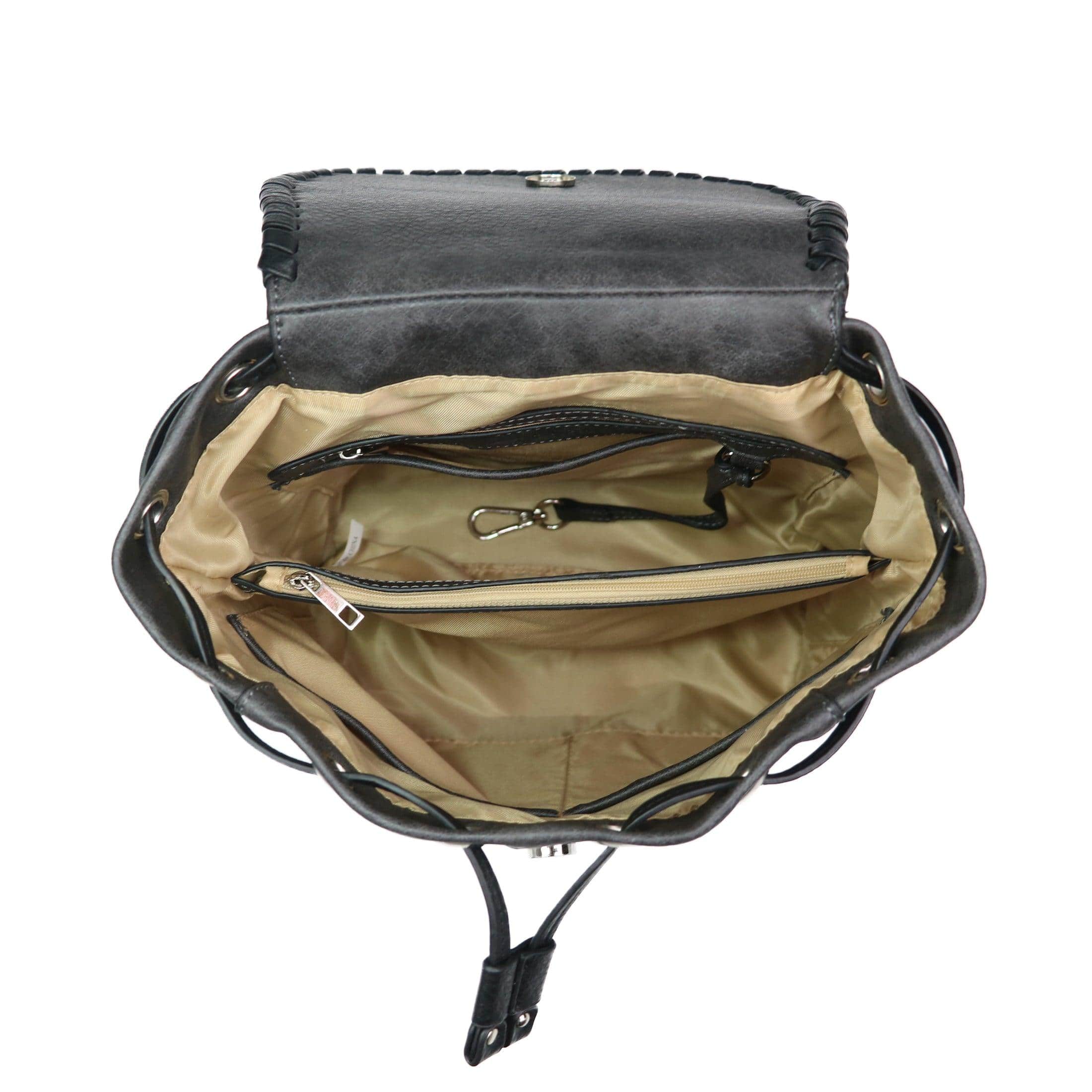 Concealed Carry Madelyn Backpack - Lady Conceal Bags - Lady Conceal - Backpack with Universal Holster - Locking YKK - Backpack for Conceal Carry - best gun carry backpack - Pistol and Firearm Bag - Western Hide Backpack - Boho Stylish Backpack for Women - Universal Holster Bag - Women's Concealed Carry Bagpack - premium leather backpack