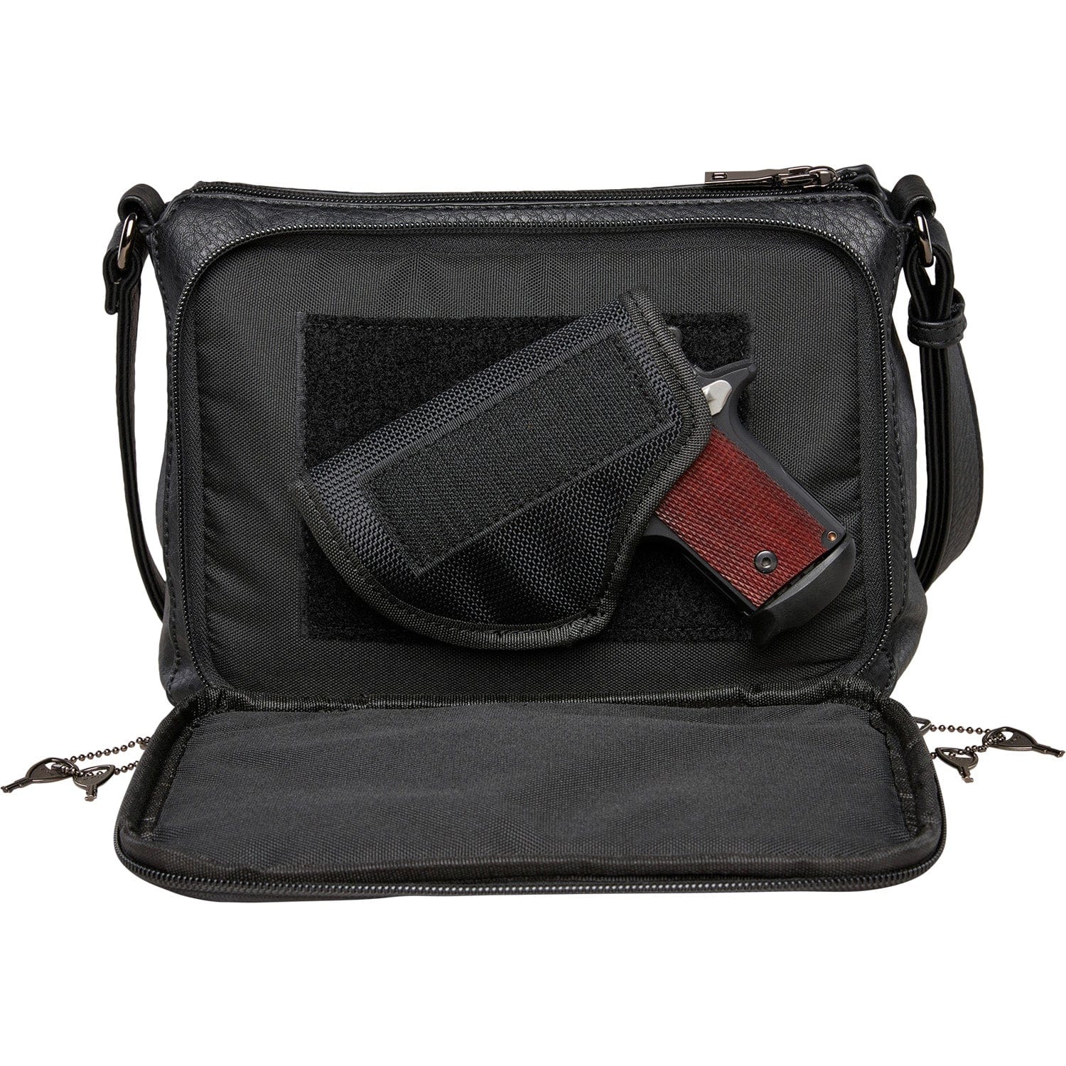 Concealed Carry Kinsley Crossbody Wallet- YKK Locking Zippered Bag - Easy Conceal Carry - CCW Purse for Women - concealed carry Handbag for woman - Crossbody with RFID Slim Wallet - CCW Bag for Pistol - Fast and Easy Draw Bag