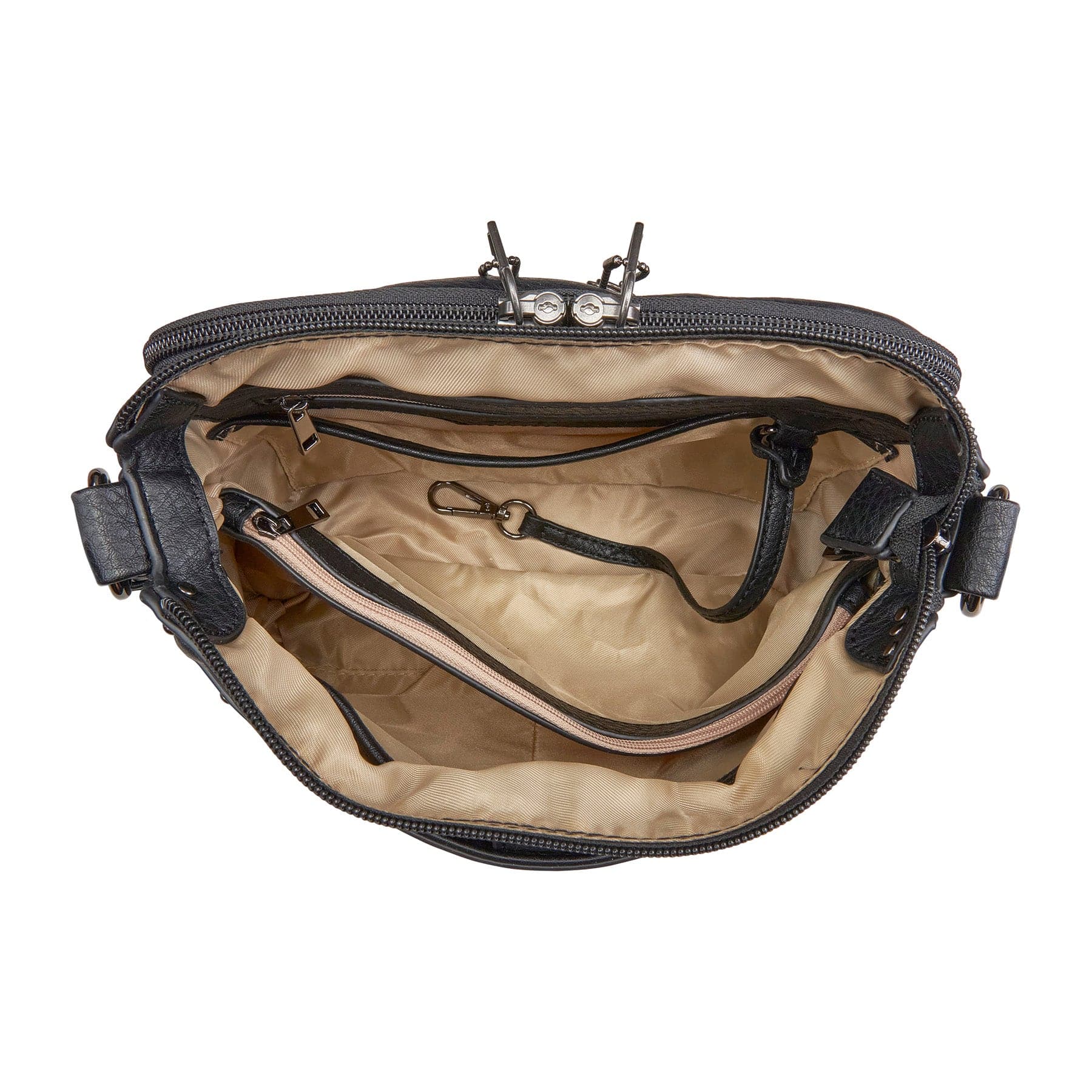 Concealed Carry Kinsley Crossbody Wallet- YKK Locking Zippered Bag - Easy Conceal Carry - CCW Purse for Women - concealed carry Handbag for woman - Crossbody with RFID Slim Wallet - CCW Bag for Pistol - Fast and Easy Draw Bag