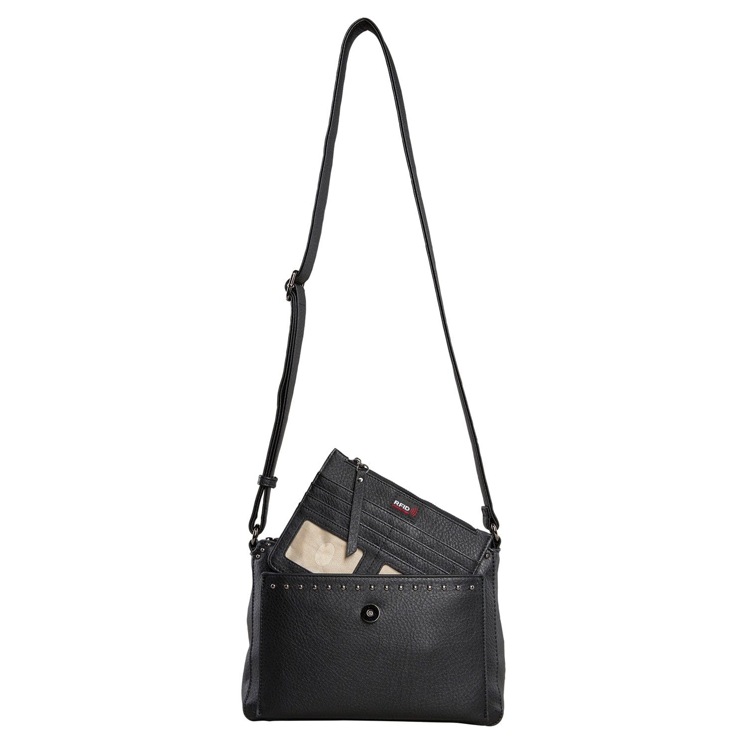 Concealed Carry Kinsley Crossbody Wallet- YKK Locking Zippered Bag - Easy Conceal Carry - CCW Purse for Women - concealed carry Handbag for woman - Crossbody with RFID Slim Wallet - CCW Bag for Pistol - Fast and Easy Draw Bag