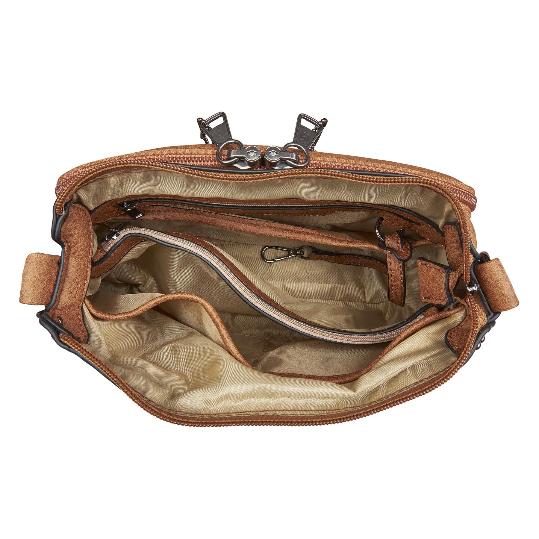 Concealed Carry Kinsley Crossbody Wallet- YKK Locking Zippered Bag - Easy Conceal Carry - CCW Purse for Women - concealed carry Handbag for woman - Crossbody with RFID Slim Wallet - CCW Bag for Pistol - Fast and Easy Draw Bag