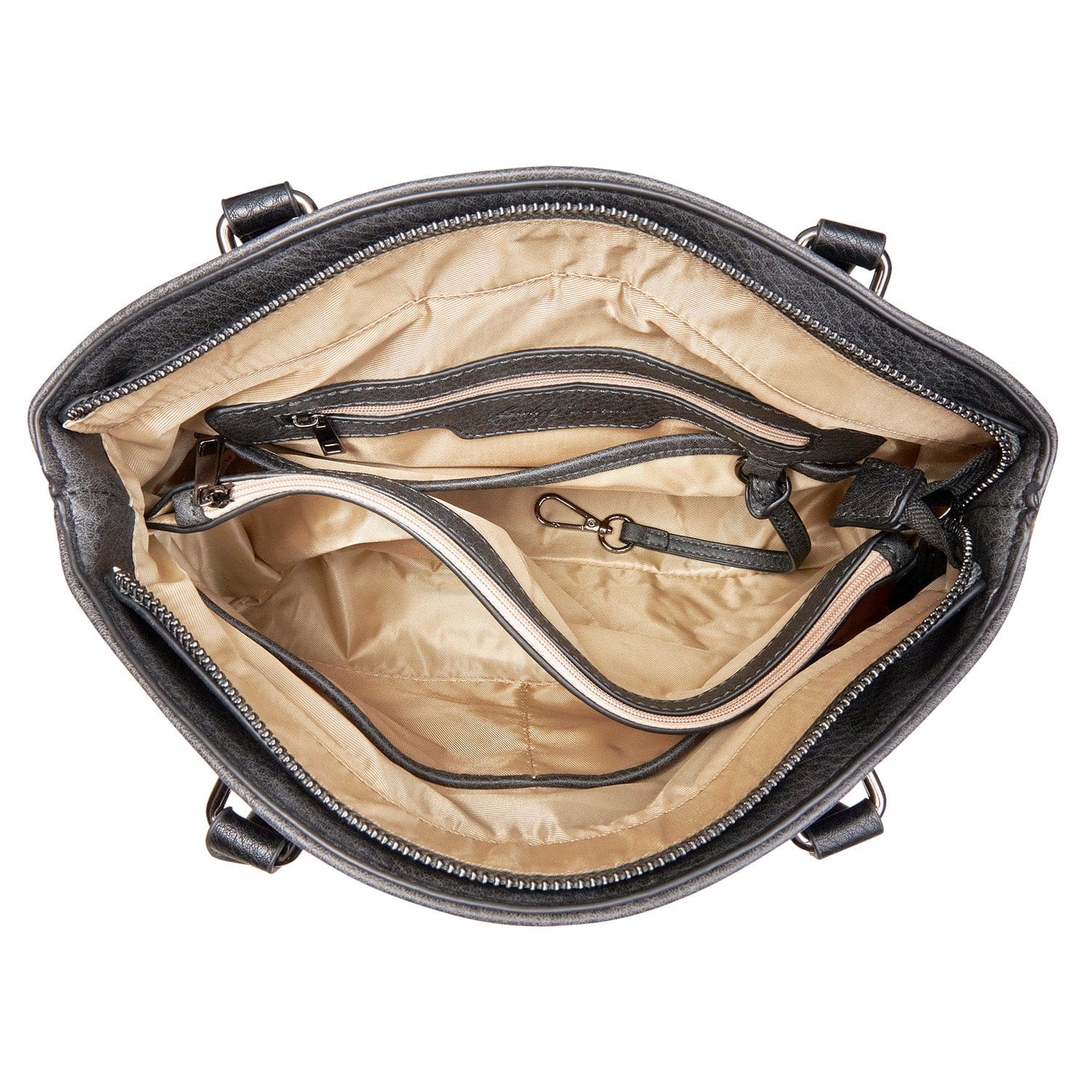 Concealed Carry Carly Satchel by Lady Conceal - YKK Locking Zippers - designer concealed carry purse - Glock 19 purse - conceal and cary purse for women - Locking Conceal and Carry Purse with Universal Holster for Handguns - Unique Hidden Gun and Pistol Bag