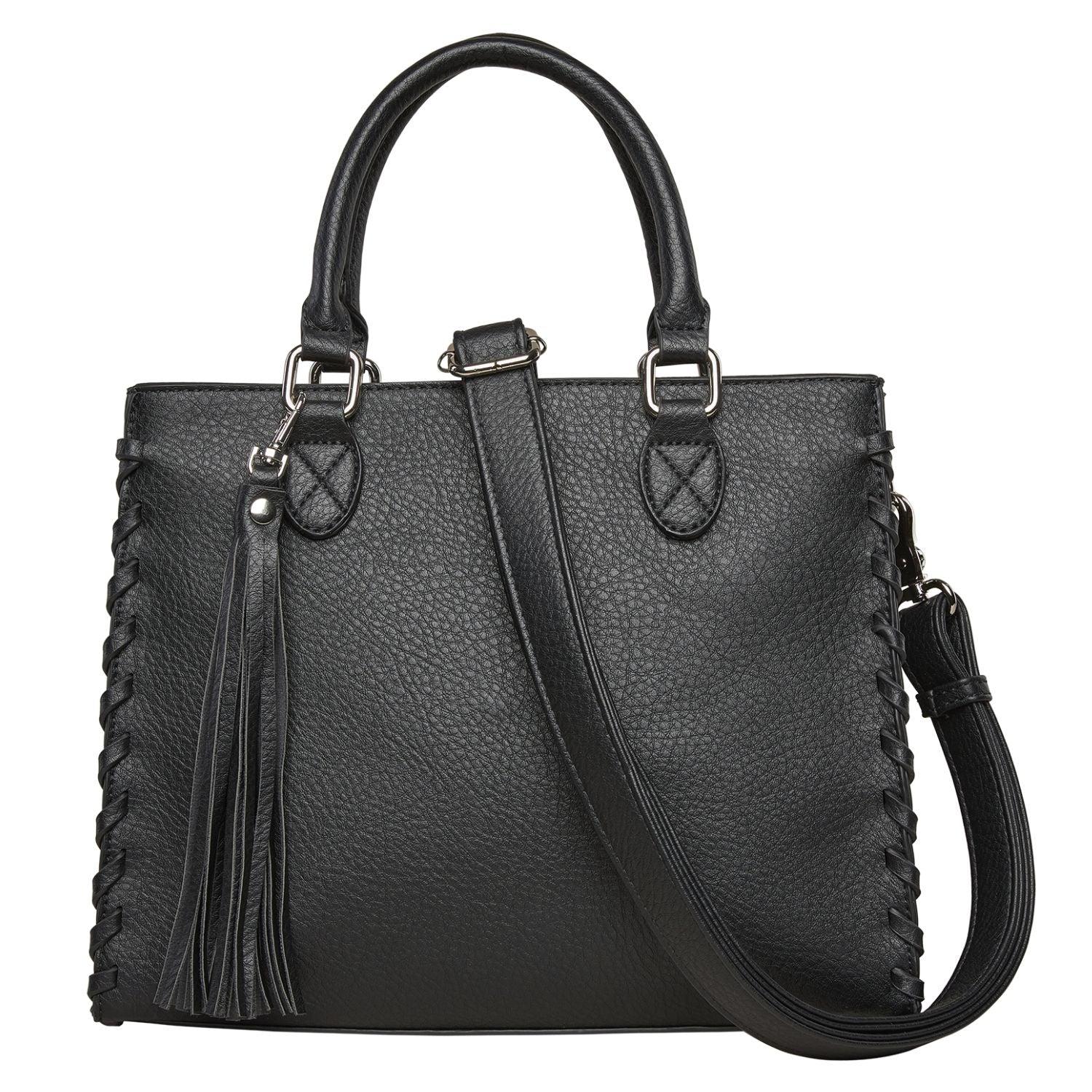 Concealed Carry Ann Satchel by Lady Conceal - Designer Luxury Conceal Carry Handbag - YKK Locking Zippers and Universal Handbag Gun and Pistol Bag - crossbody Handbag for concealed gun carry - concealed carry Handbag Ann Satchel gun Handbag - concealed carry gun Handbag