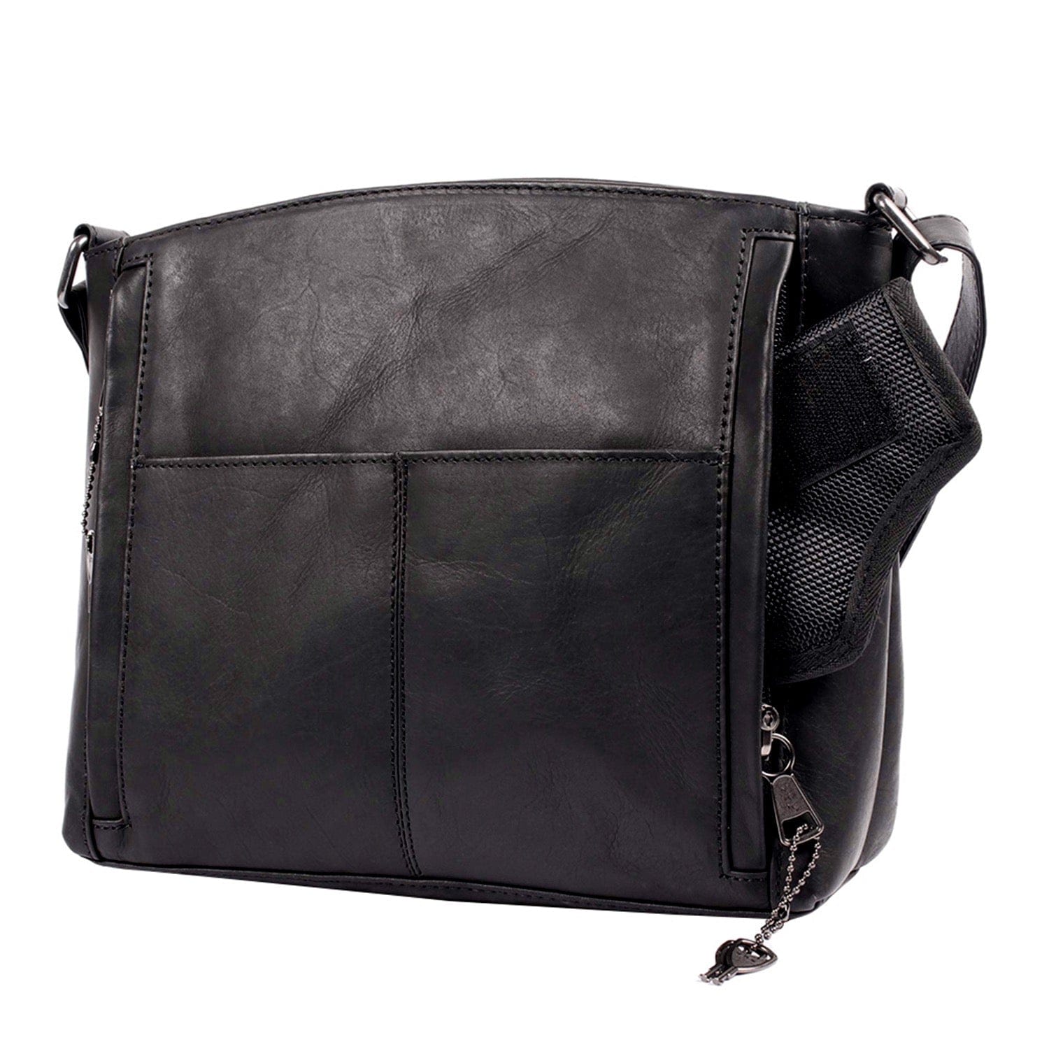 Concealed Carry Brynn Arched Leather Crossbody - Lady Conceal - Concealed Carry Purse - conceal and carry purse for women - tactical pistol bag - Locking Conceal and Carry Purse with Universal Holster for Handguns - Unique Hide Crossbody Gun and Pistol Bag