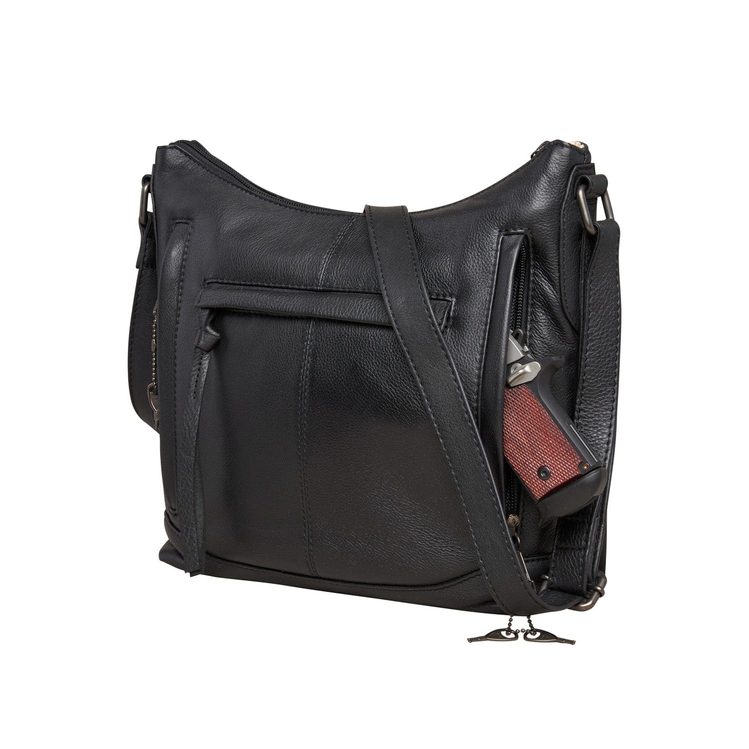 Concealed Carry Blake Scooped Leather Crossbody - Lady Conceal - Concealed Carry Purse - black crossbody purse designer - black owned purse designers - crossbody bag for concealed gun carry - concealed carry gun bags - concealed carry crossbody bag - concealed carry purse crossbody - Gift for gun owners - Women Gun Bag - most popular crossbody bag - crossbody handgun bag - crossbody bags for everyday use