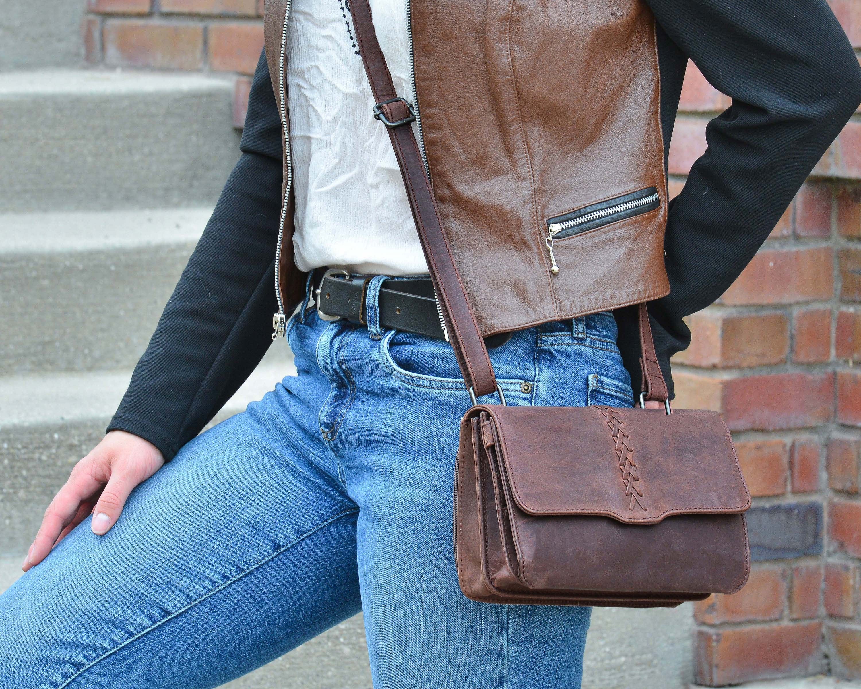 Concealed Carry Jolene Leather Crossbody Organizer - YKK Locking Purse with Universal Holster - Women CCW Crossbody Holster soft leather shoulder bags for women's - crossbody bags for everyday use - most popular crossbody bag - crossbody bags for guns - crossbody handgun bag - Unique Hide Purse - Conceal Carry Western Purse - Stylish Carry Cheetah Leather Bag - Bag for Conceal Carrying Women - Gun Bag for Women