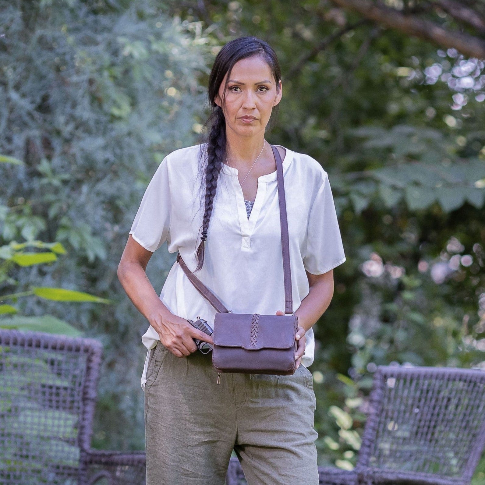 Concealed Carry Jolene Leather Crossbody Organizer - YKK Locking Purse with Universal Holster - Women CCW Crossbody Holster soft leather shoulder bags for women's - crossbody bags for everyday use - most popular crossbody bag - crossbody bags for guns - crossbody handgun bag - Unique Hide Purse - Conceal Carry Western Purse - Stylish Carry Cheetah Leather Bag - Bag for Conceal Carrying Women - Gun Bag for Women