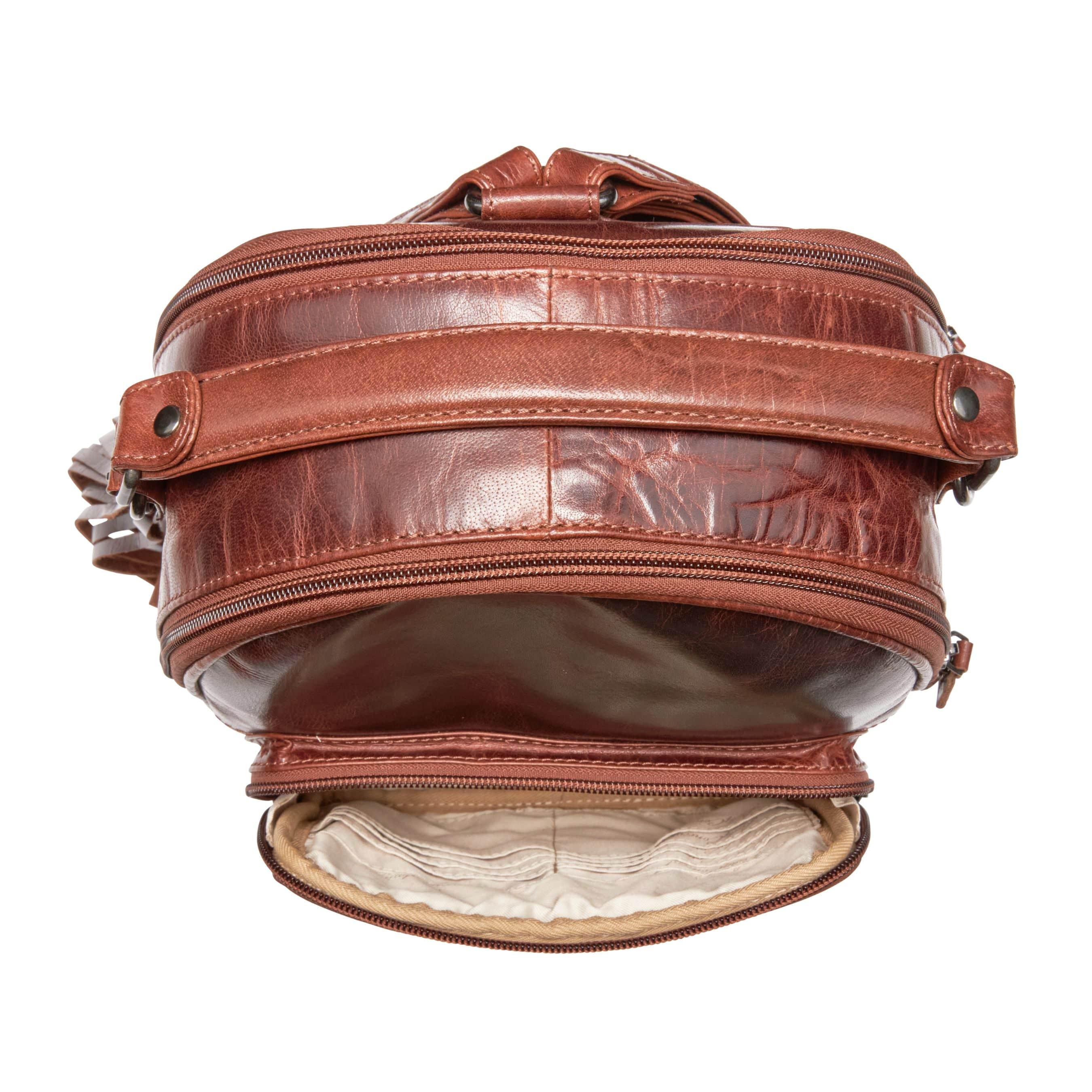 Concealed Carry Sawyer Leather Backpack - Locking YKK Holster Purse - Women Bag for Gun - Gun Owner Outdoor Bag - Outdoors Gun Bag - Women's Conceal Carry Purse for Firearm - Women Gun Users - gun carrier backpack - best gun carrying backpack- best gun carry backpack - Pistol and Firearm Bag - Western Hide Backpack - Boho Stylish Backpack for Women - Universal Holster Bag - Marley Unisex Backpack - Women's Concealed Carry Bagpack - premium leather backpack