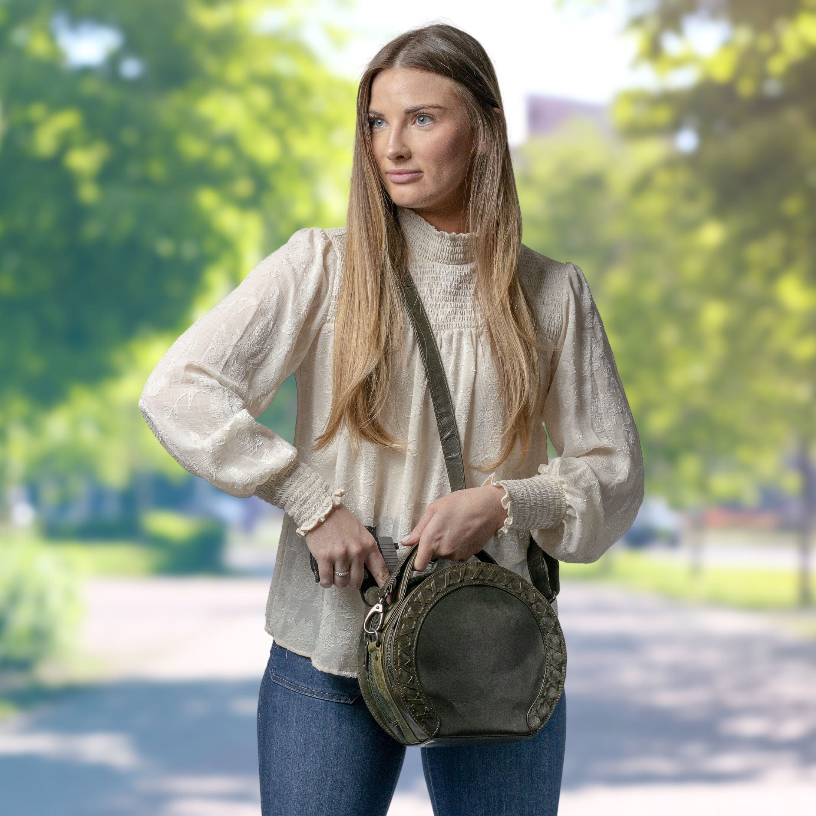 Concealed Carry Designer Handbag - Purse for Pistol - concealed carry in purse - concealed carry backpack - concealed carry shoulder bag - concealed carry purse genuine leather - concealed carry purse designer - concealed carry purse small - concealed carry crossbody bag - concealed carry purse crossbody - Lady Conceal - concealed carry purse leather - Locking YKK zipper and Universal Holster - Leather Conceal and Carry Bag -