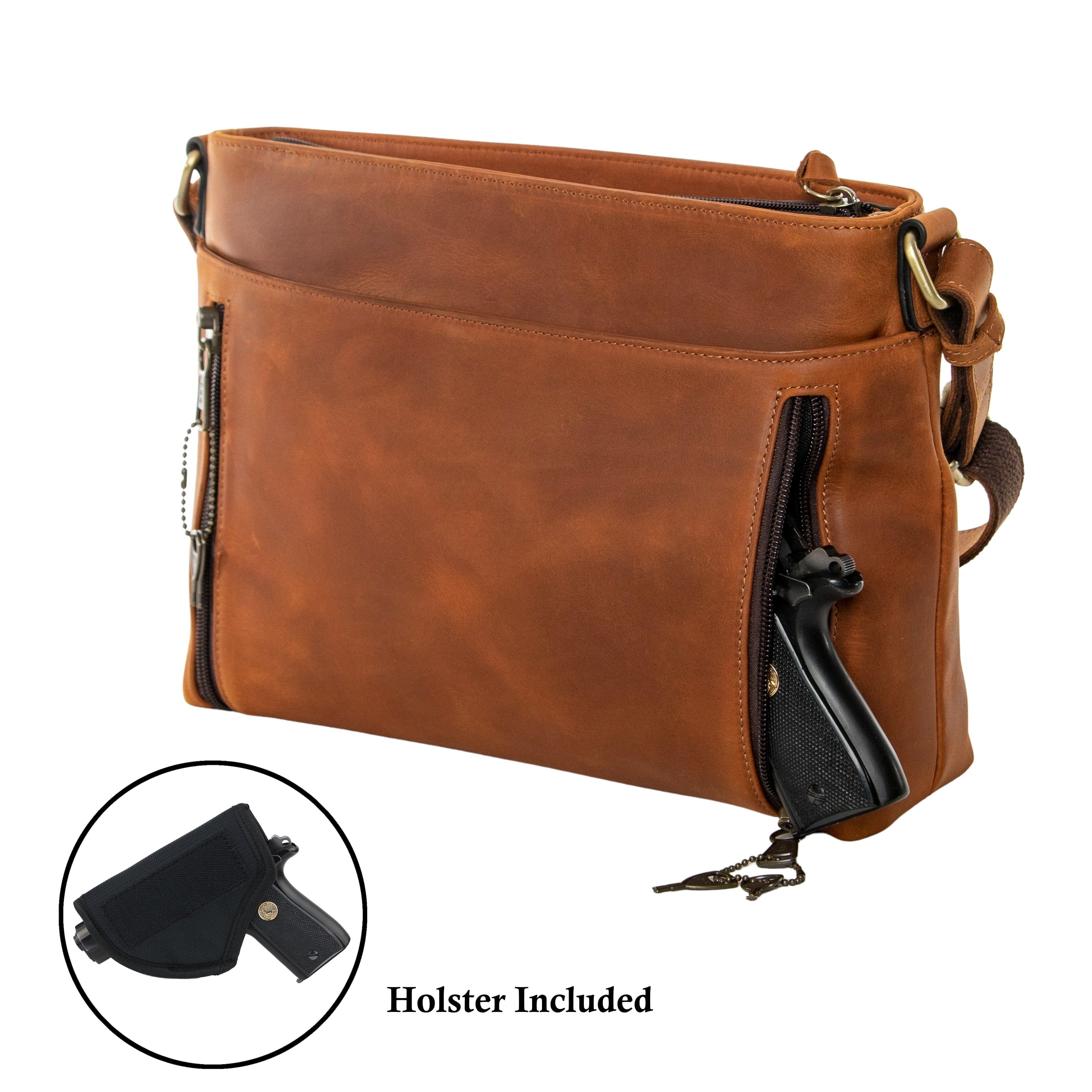 Concealed Carry Josie Leather Crossbody - Lady Conceal - Concealed Carry Purse - soft leather shoulder bags for women's - crossbody bags for everyday use - most popular crossbody bag - crossbody bags for guns - crossbody handgun bag - Unique Hide Purse - Conceal Carry Western Purse - Stylish Carry Josie Leather Bag - Bag for Conceal Carrying Women - Gun Bag for Women