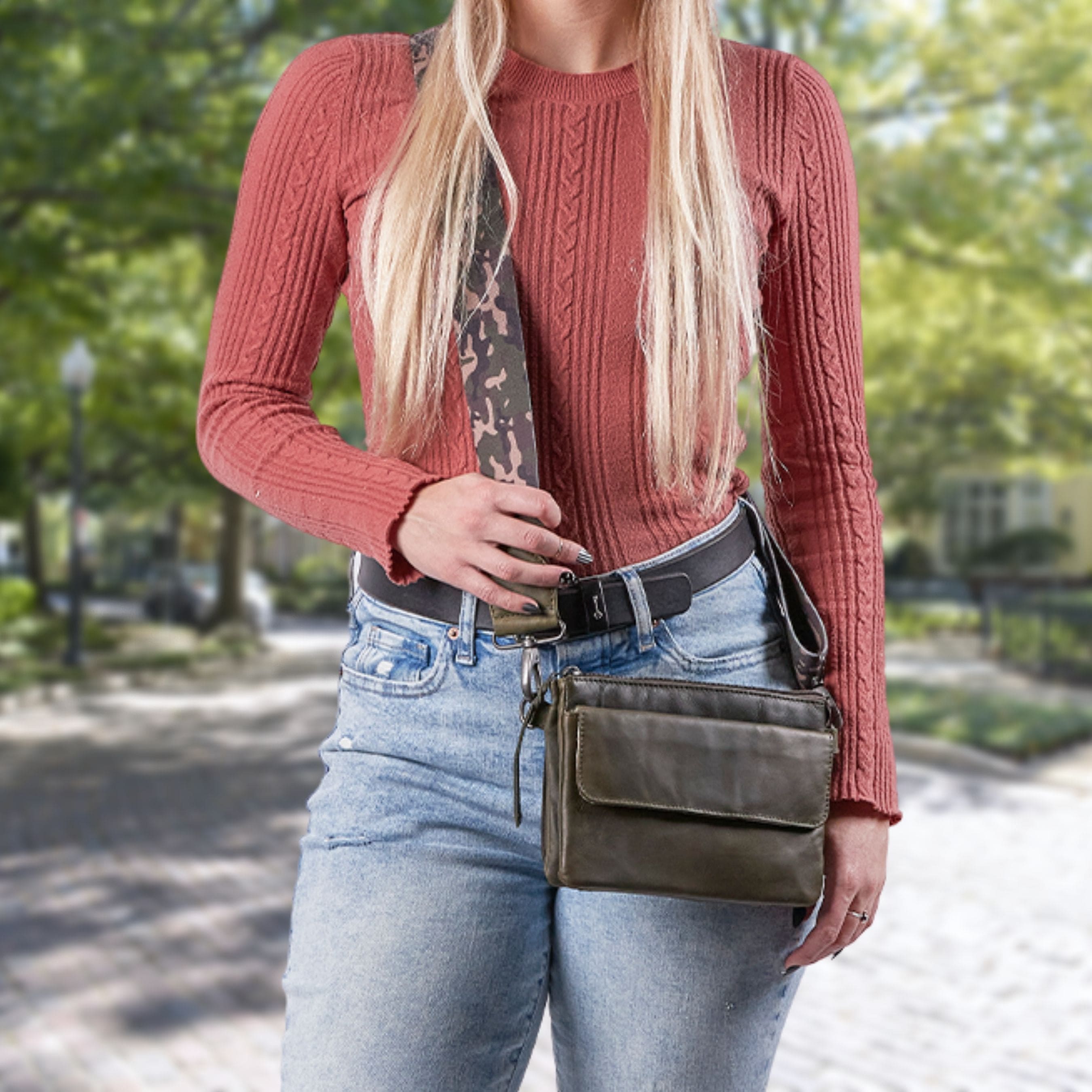 The Concealed Carry Natasha Crossbody - Locking zippers and universal holster - Leather Crossbody pistol bag - Tactical womans purse for pistol - Concealed Carry Purse - most popular crossbody bag - crossbody handgun bag - crossbody bags for everyday use - Lady Conceal - Unique Hide Purse - Locking YKK Purse - Fanny Pack for Gun and Pistol - Easy CCW - Fast Draw Bag - Secure Gun Bag