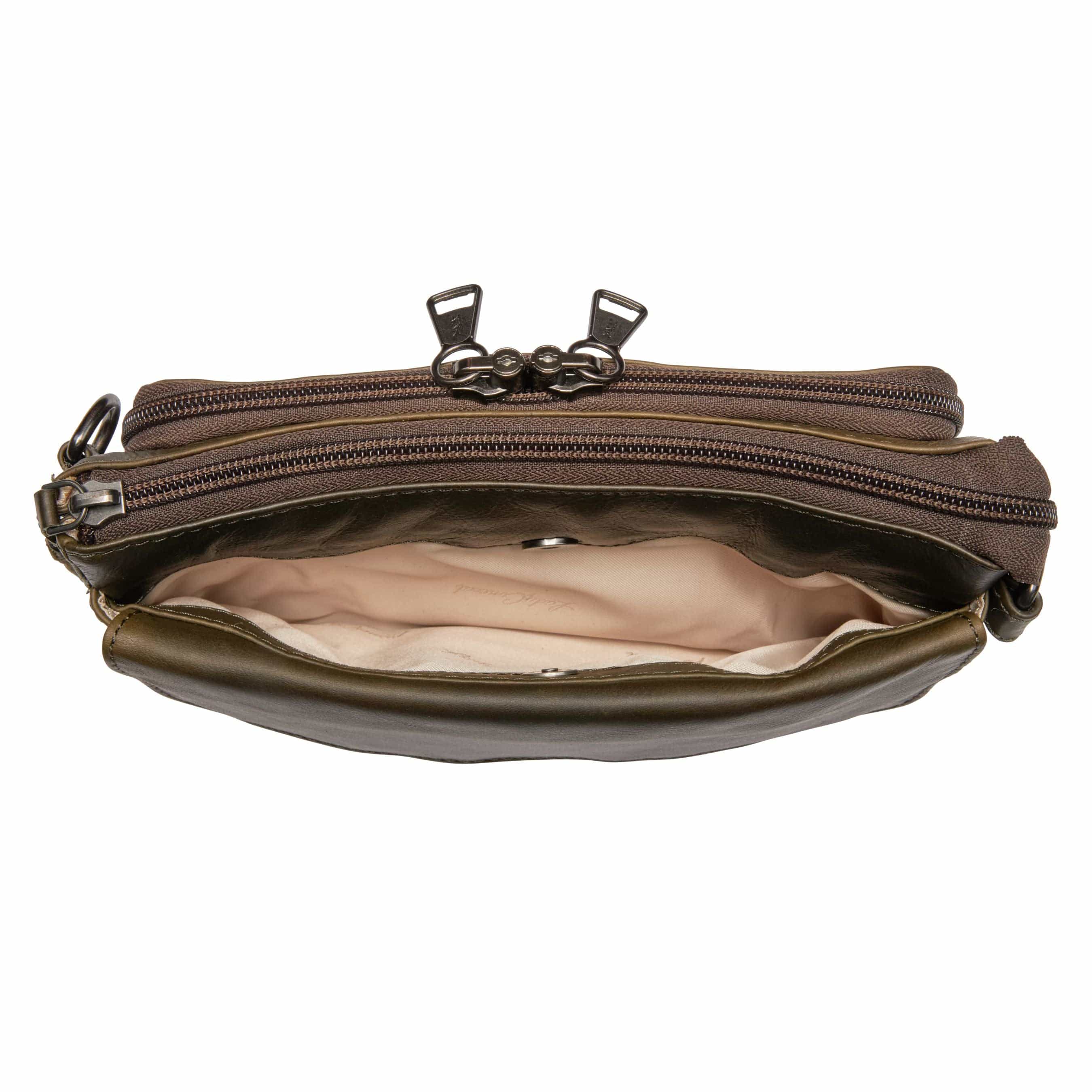 The Concealed Carry Natasha Crossbody - Locking zippers and universal holster - Leather Crossbody pistol bag - Tactical womans purse for pistol - Concealed Carry Purse - most popular crossbody bag - crossbody handgun bag - crossbody bags for everyday use - Lady Conceal - Unique Hide Purse - Locking YKK Purse - Fanny Pack for Gun and Pistol - Easy CCW - Fast Draw Bag - Secure Gun Bag