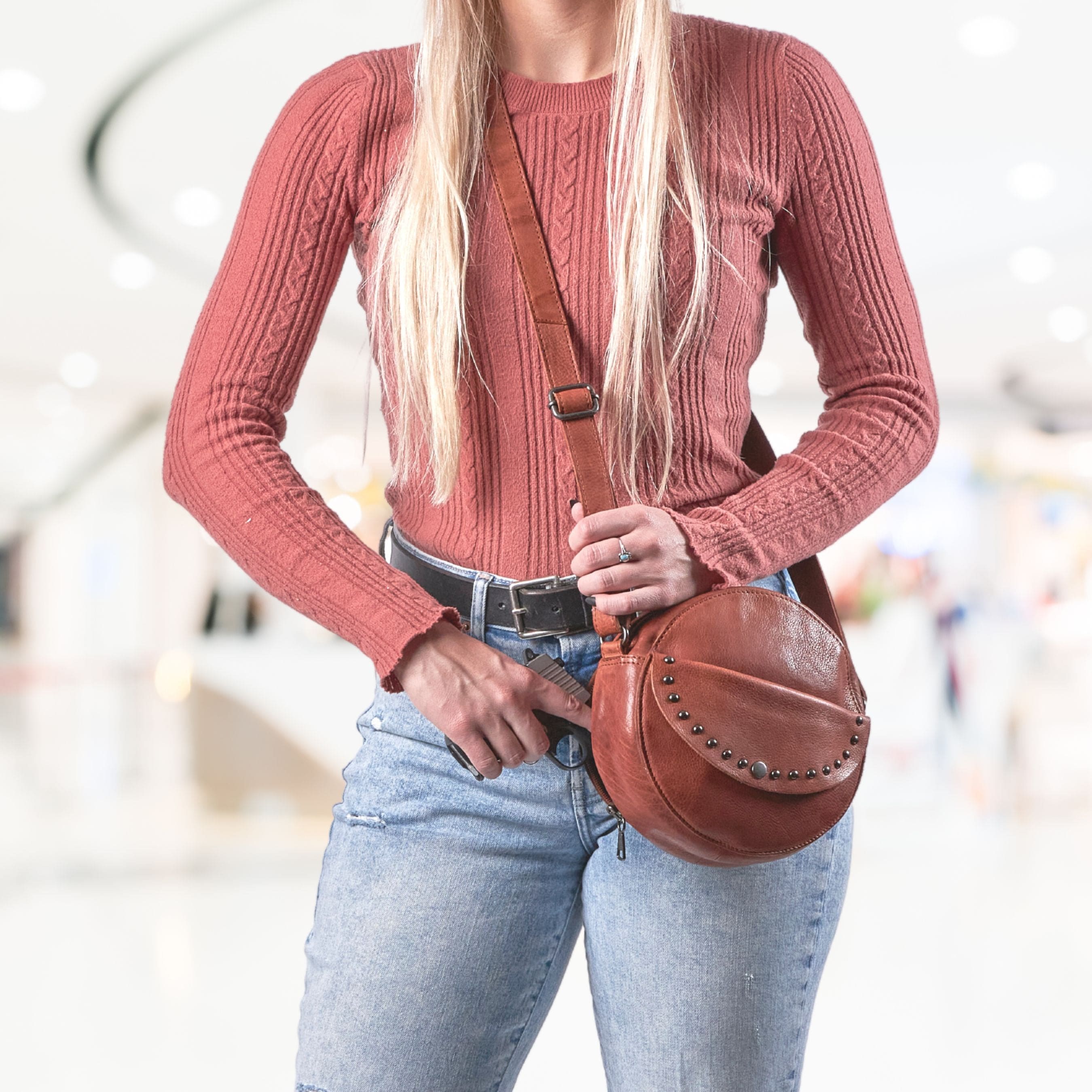 Concealed Carry Mia Crossbody Purse - Locking Zippers and Universal Holster Tactical Bag for Women - YKK Locking Gun Purse - Concealment Pocket - Pistol Women's Purse Crossbody - Concealed Carry Purse - most popular crossbody Purse - crossbody handgun Purse - crossbody bags for everyday use - Lady Conceal - Unique Hide Purse - Locking YKK Purse - Fanny Pack for Gun and Pistol - Easy CCW - Fast Draw Bag - Secure Gun Bag