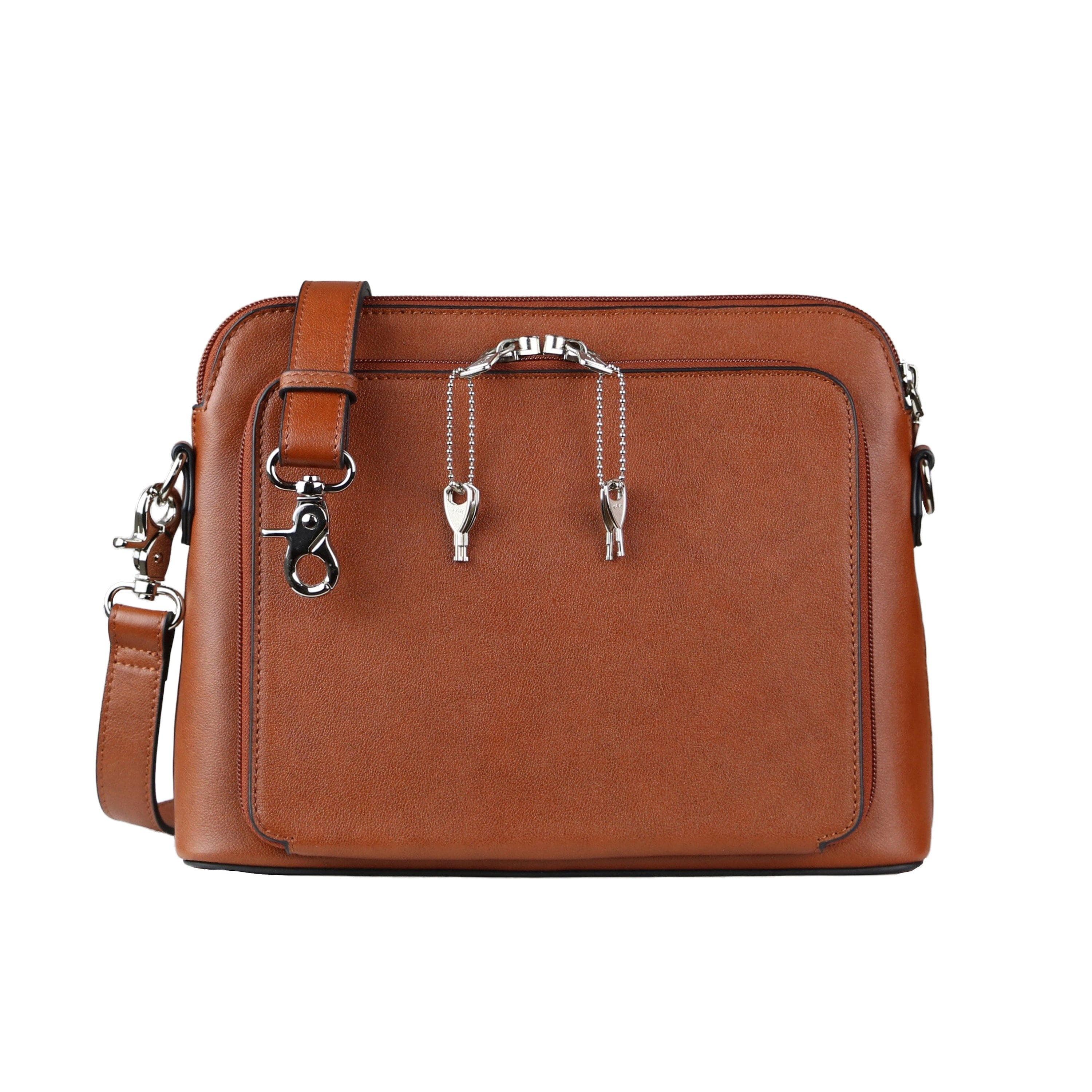 Concealed Carry Evelyn Leather Crossbody - Lady Conceal - soft leather shoulder bags for women's - crossbody bags for everyday use - most popular crossbody bag - crossbody bags for guns - crossbody handgun bag - Unique Hide Purse - Conceal Carry Western Purse - Stylish Carry Evelyn Leather Bag - Bag for Conceal Carrying Women - - Gun Bag for Women