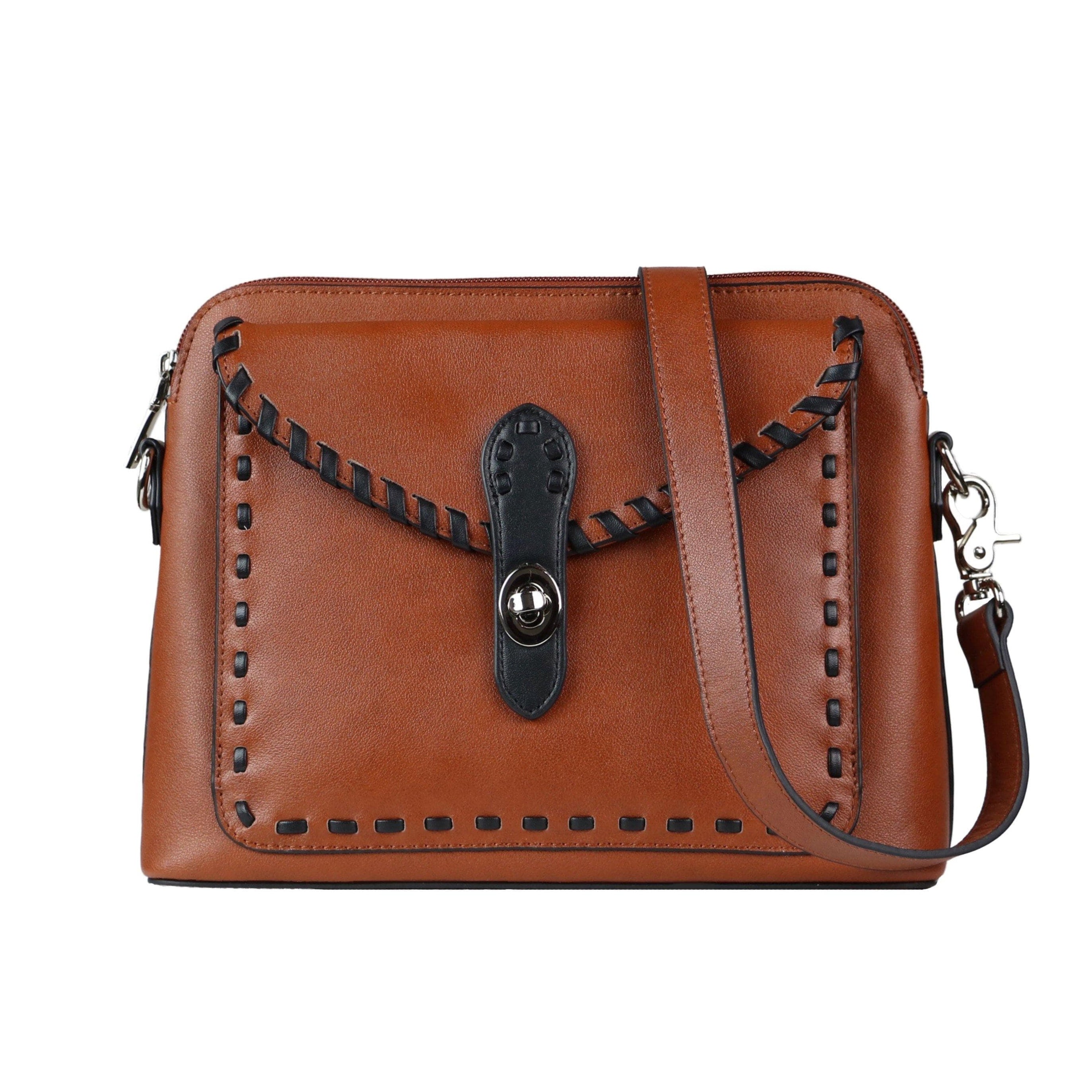 Concealed Carry Evelyn Leather Crossbody - Lady Conceal - soft leather shoulder bags for women's - crossbody bags for everyday use - most popular crossbody bag - crossbody bags for guns - crossbody handgun bag - Unique Hide Purse - Conceal Carry Western Purse - Stylish Carry Evelyn Leather Bag - Bag for Conceal Carrying Women - - Gun Bag for Women