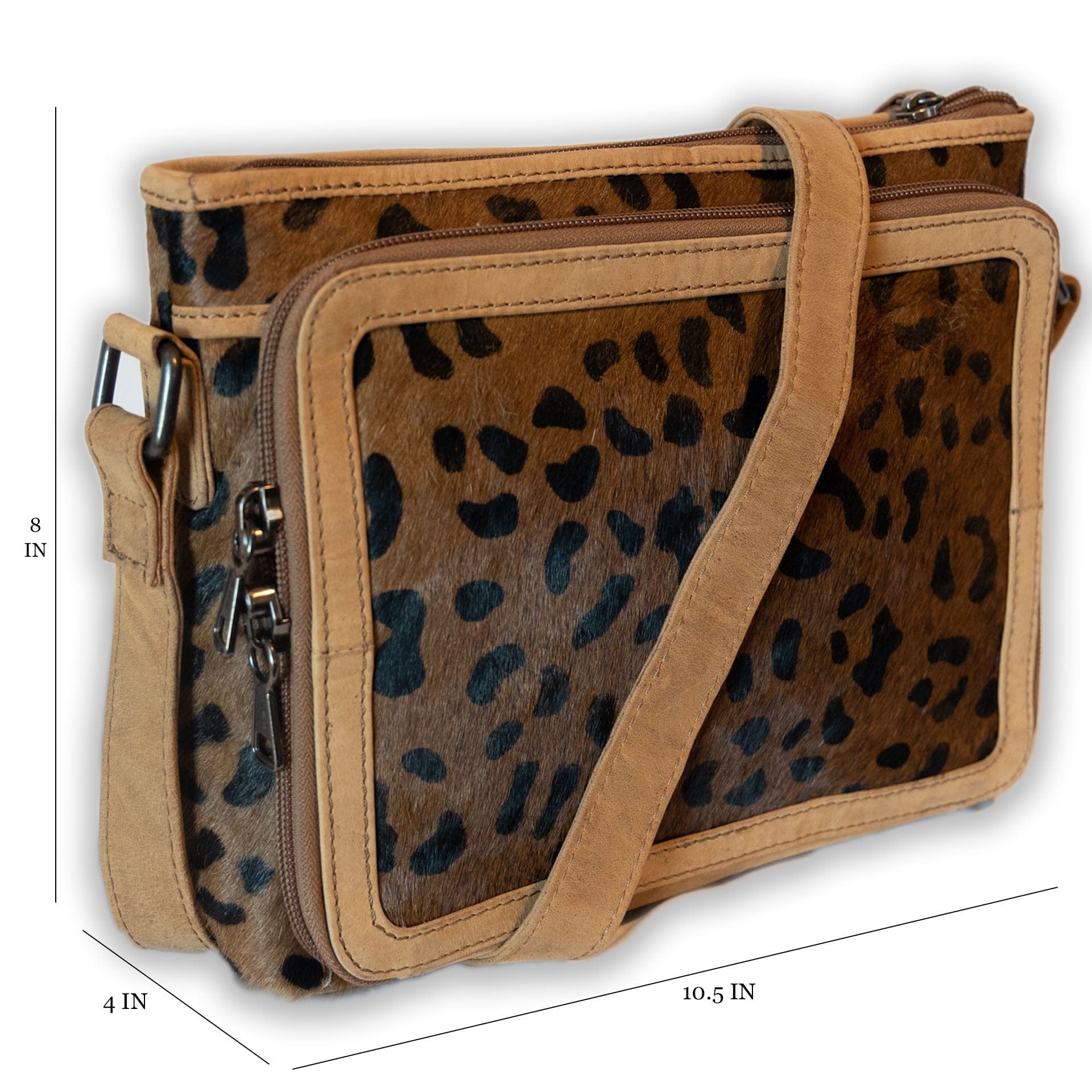 Concealed Carry Jeri Cheetah Crossbody by UC Leather - Unique Gun Bag - Women CCW Purse - Crossbody Holster soft leather shoulder bags for women's - crossbody bags for everyday use - most popular crossbody bag - crossbody bags for guns - crossbody handgun bag - Unique Hide Purse - Conceal Carry Western Purse - Stylish Carry Cheetah Leather Bag - Bag for Conceal Carrying Women - Gun Bag for Women