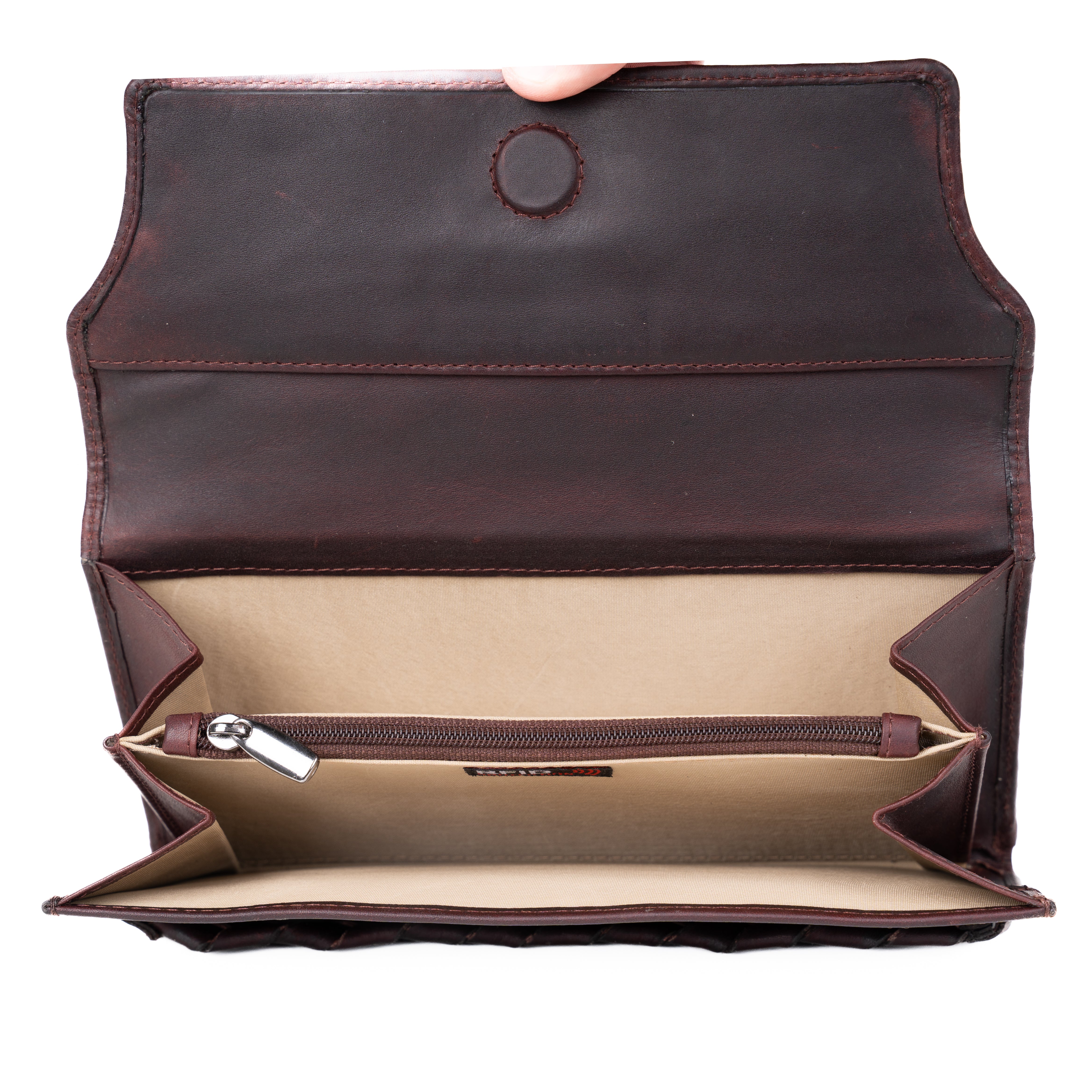 #116 Dark Mahogany Leather Wallet