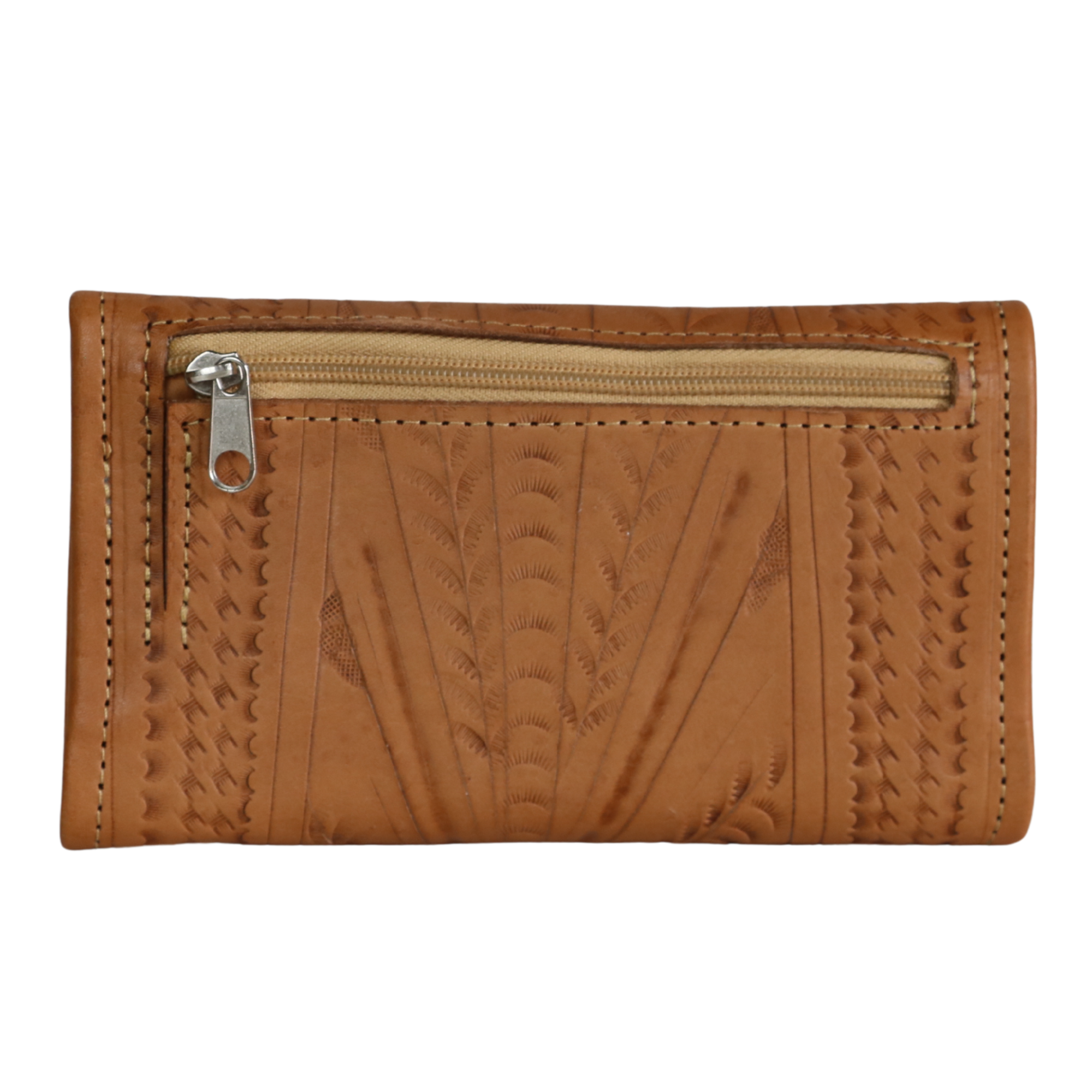 #211 Leather Tooled Floral Wallet