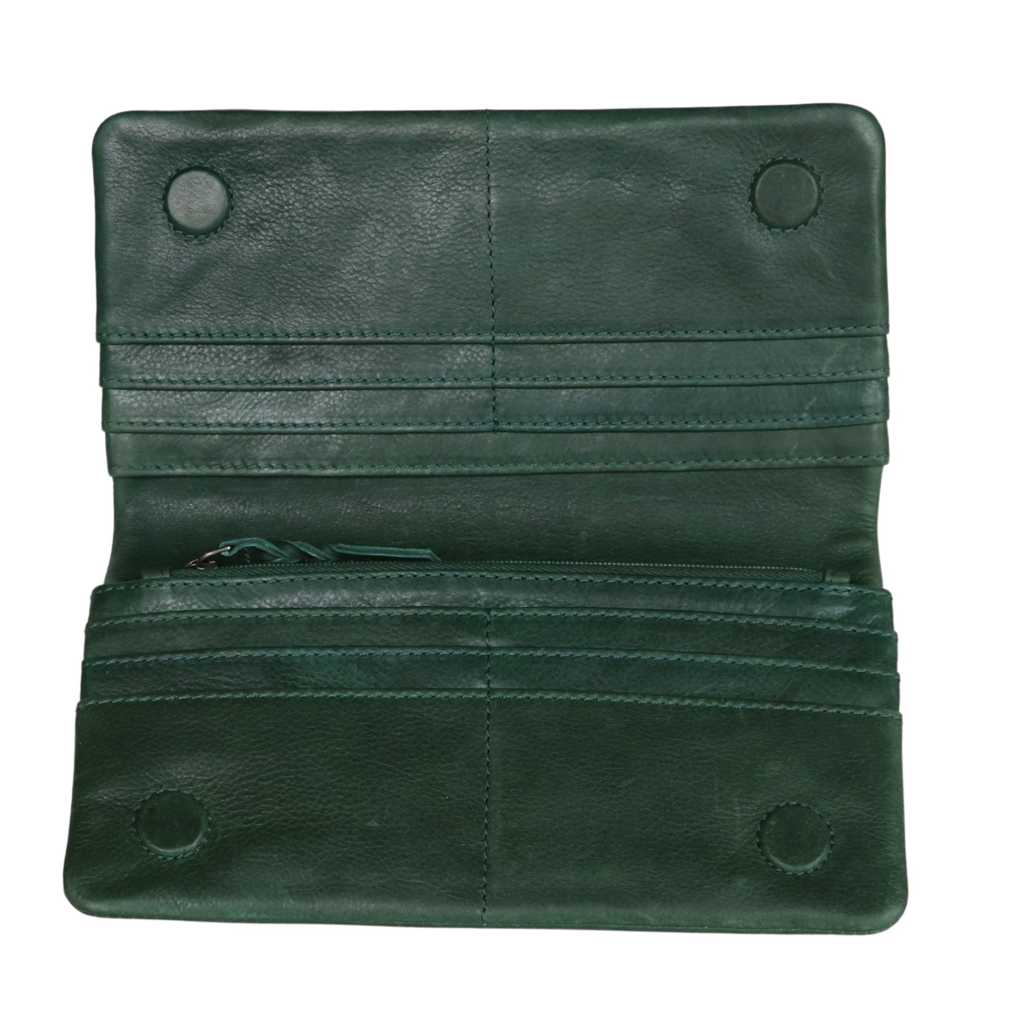 #217 Pine Green Leather Wallet