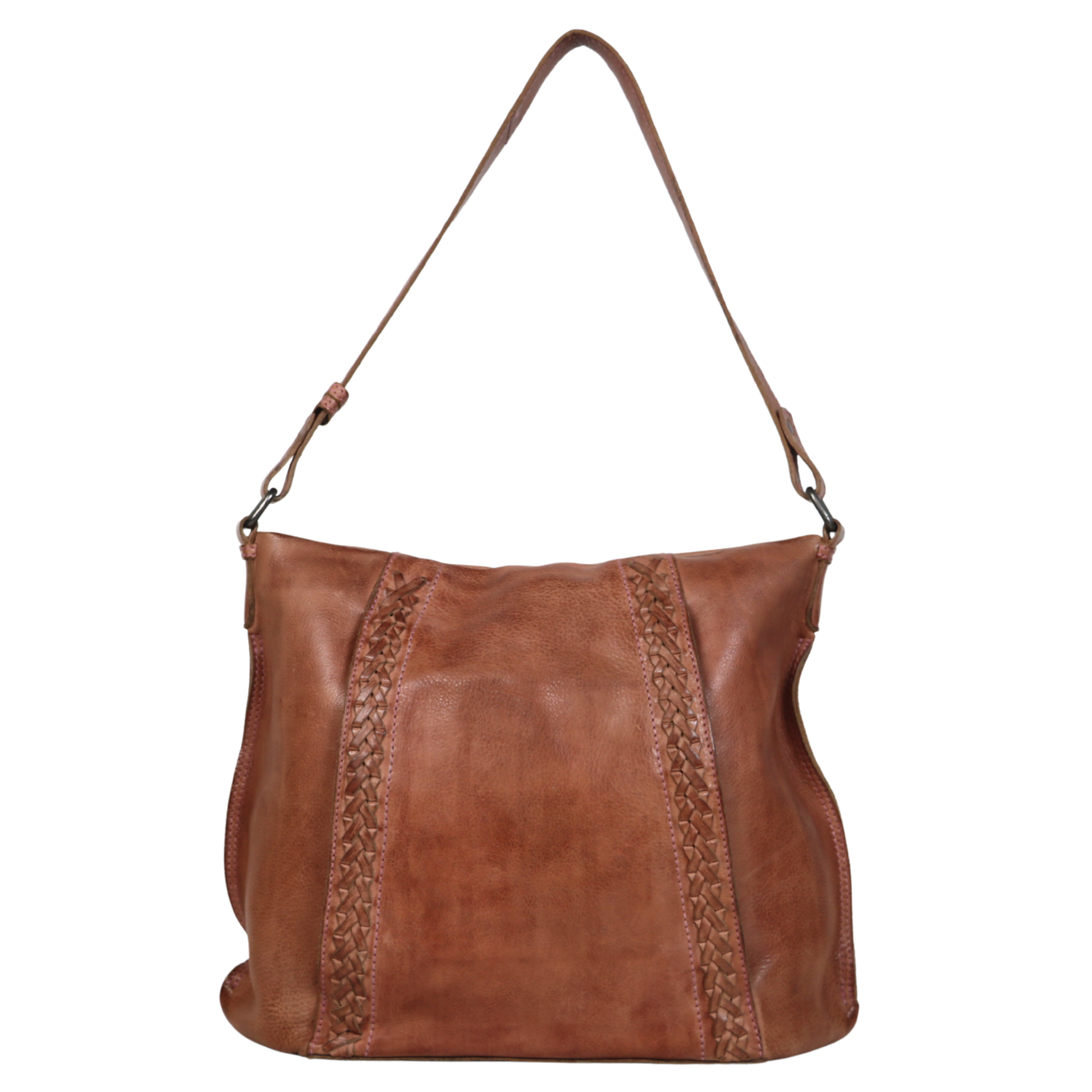 #233 Pink Concealed Carry Leather Hobo Bag