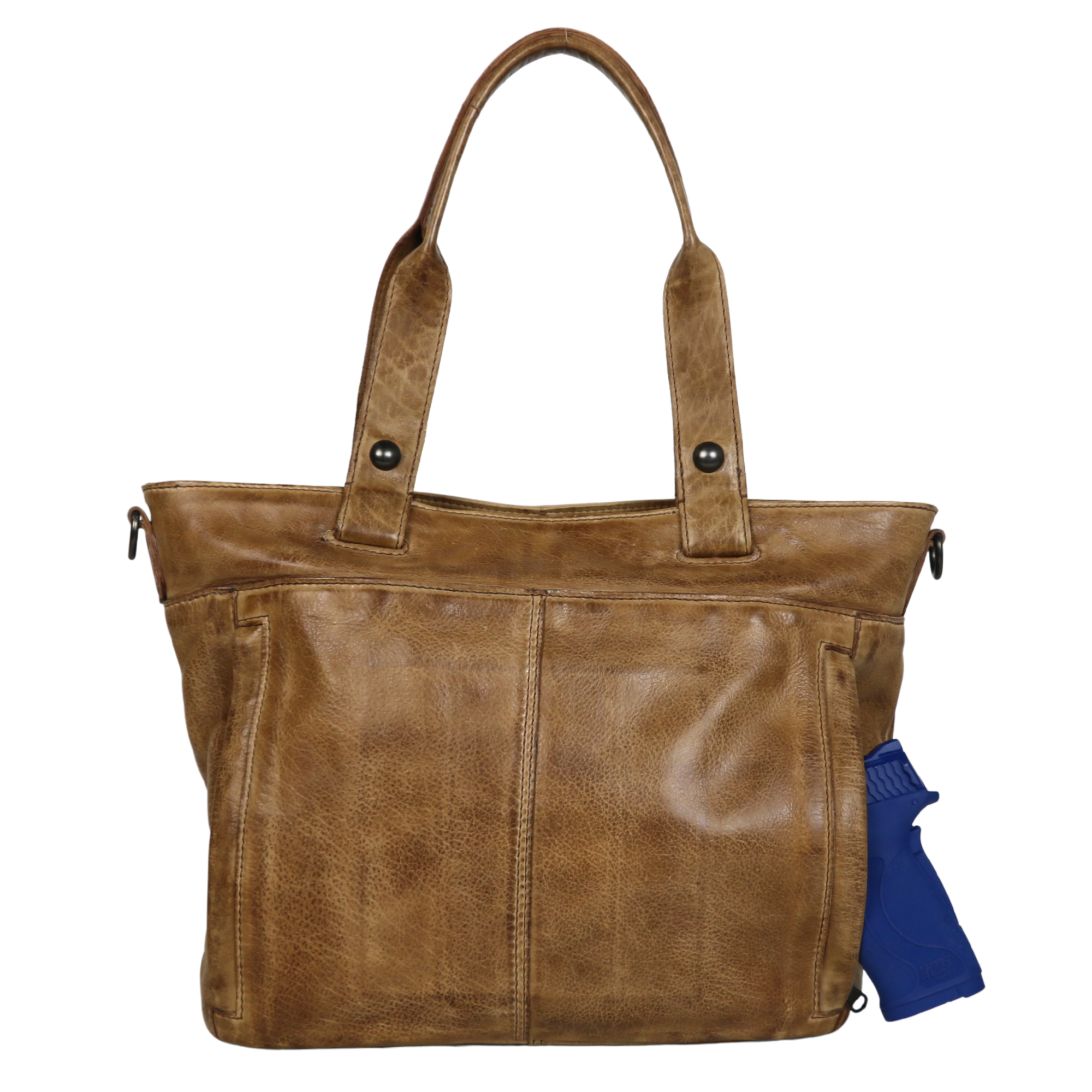 #241 Tan Concealed Carry Leather Satchel and Crossbody