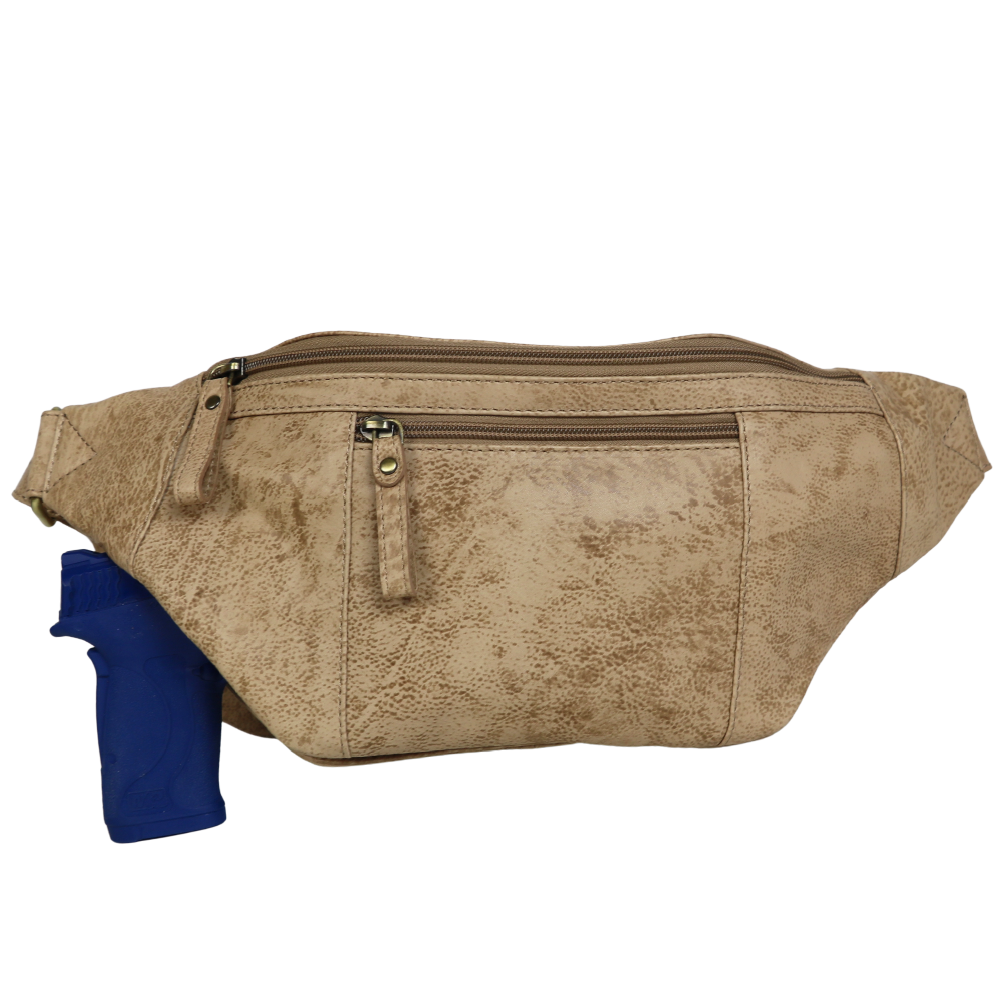 #244 Taupe Speckled Leather Charlie Concealed Carry Sling