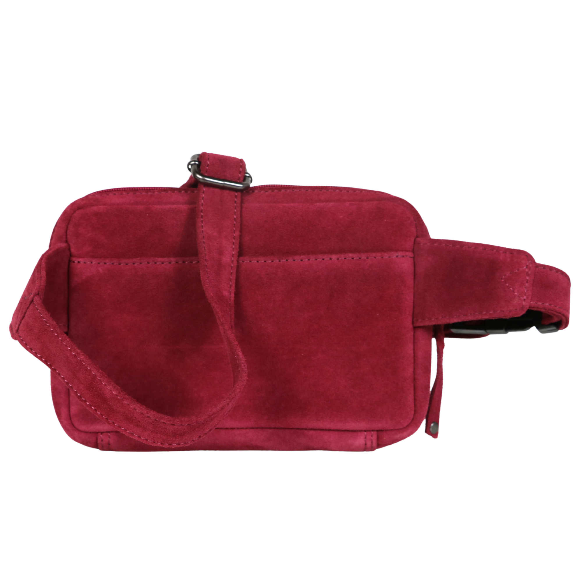 #253 Magenta Cow Suede Concealed Carry Fanny Pack with RFID