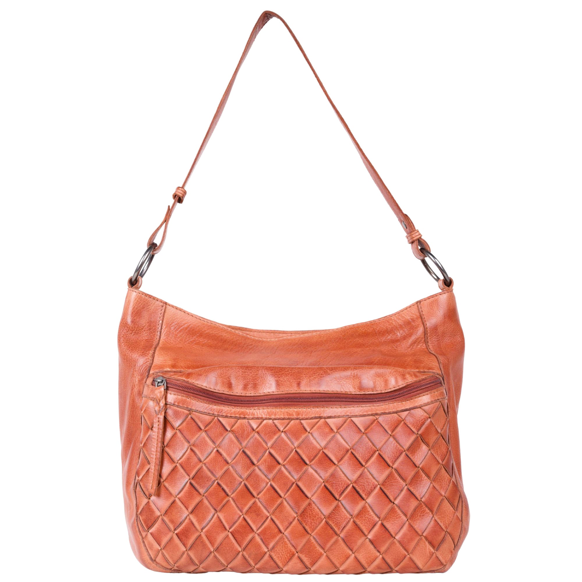 #110 Concealed Carry Leather Weaved Hobo