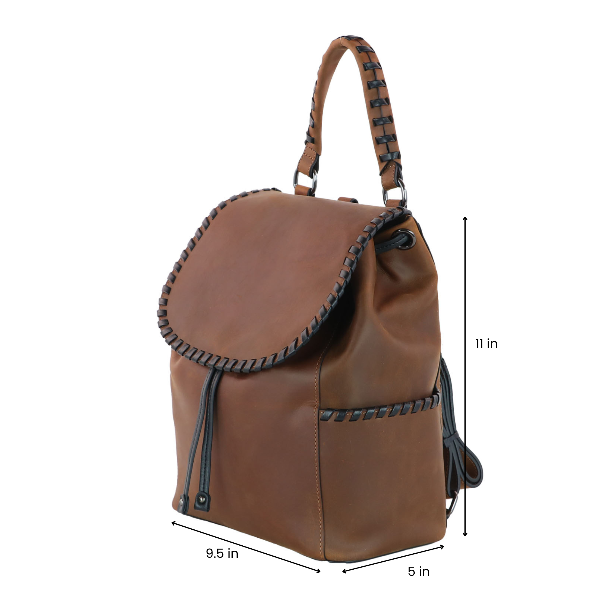 Concealed Carry Allie Leather CCW premium backpack - Pistol backpack with Universal Holster - YKK Locking Zipper Backpack for Handgun