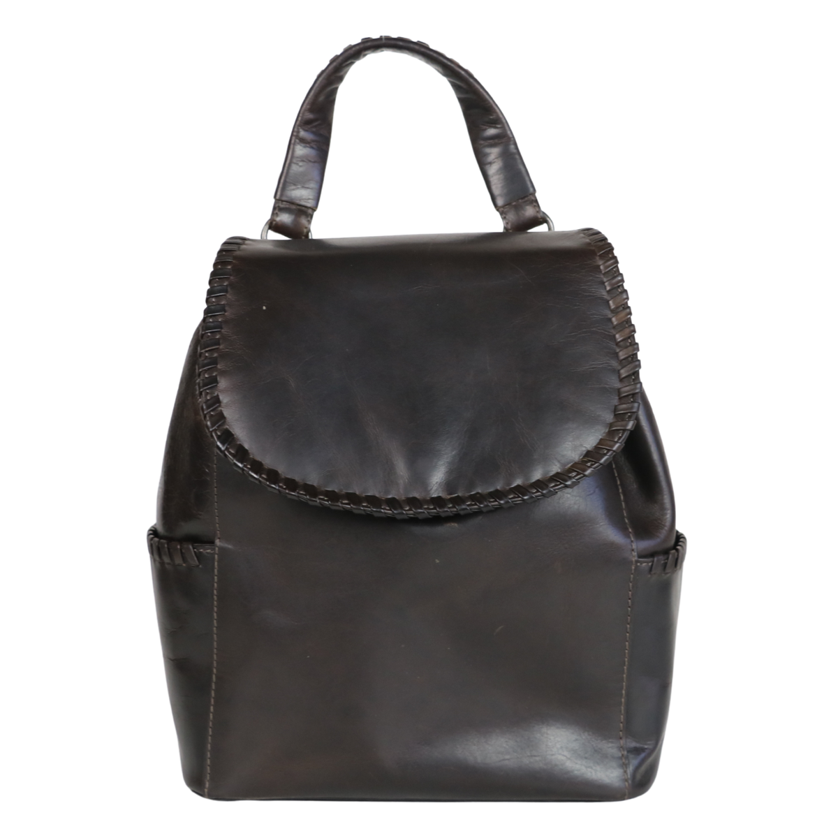 Concealed Carry Allie Leather Backpack by Lady Conceal Gray