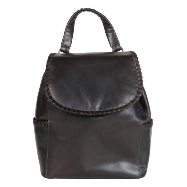 Concealed Carry Allie Leather Backpack by Lady Conceal Gray