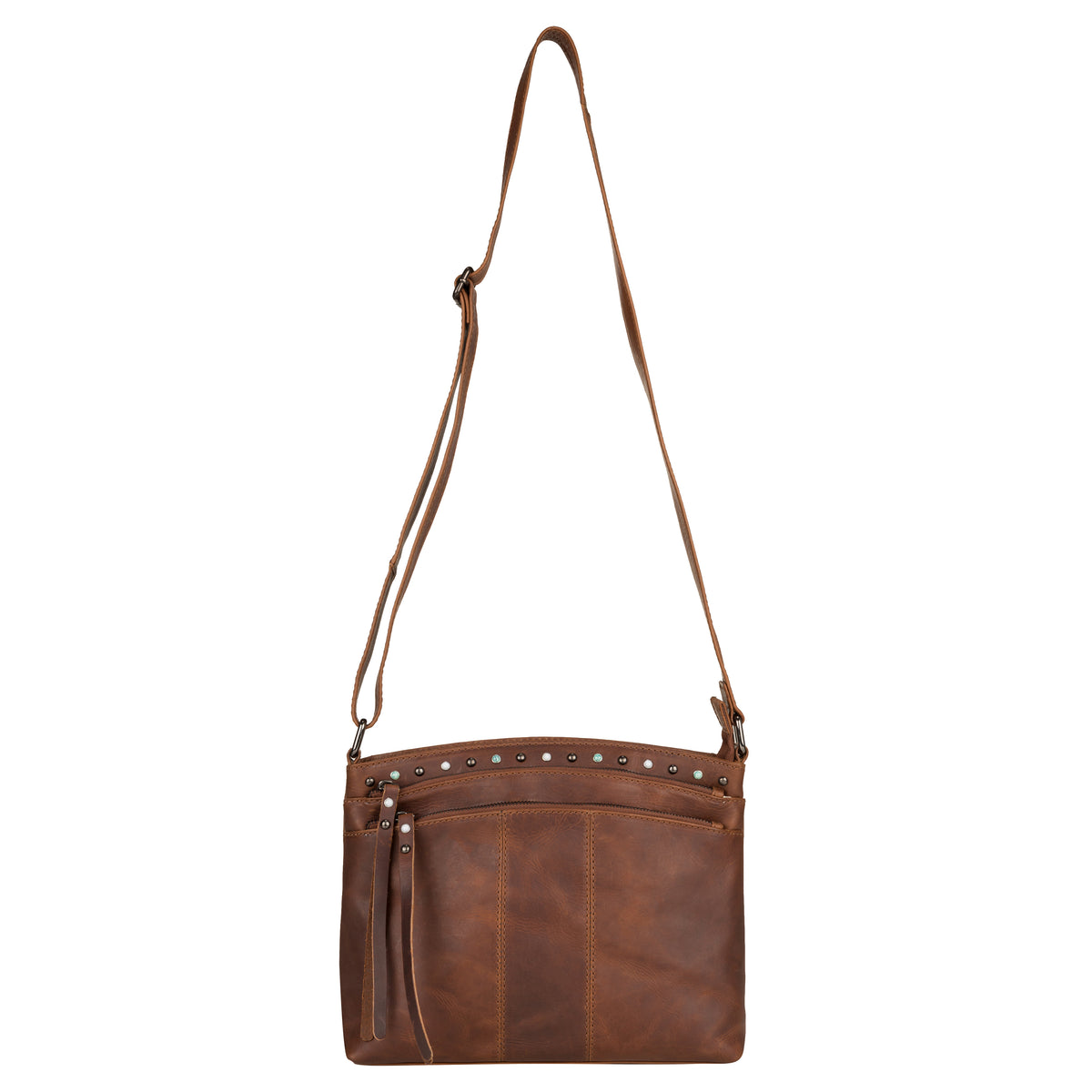 Concealed Carry Brynn Arched Leather Crossbody -  Lady Conceal -  Concealed Carry Purse - conceal and carry purse for women - tactical pistol bag - Locking Conceal and Carry Purse with Universal Holster for Handguns - Unique Hide Crossbody Gun and Pistol Bag
