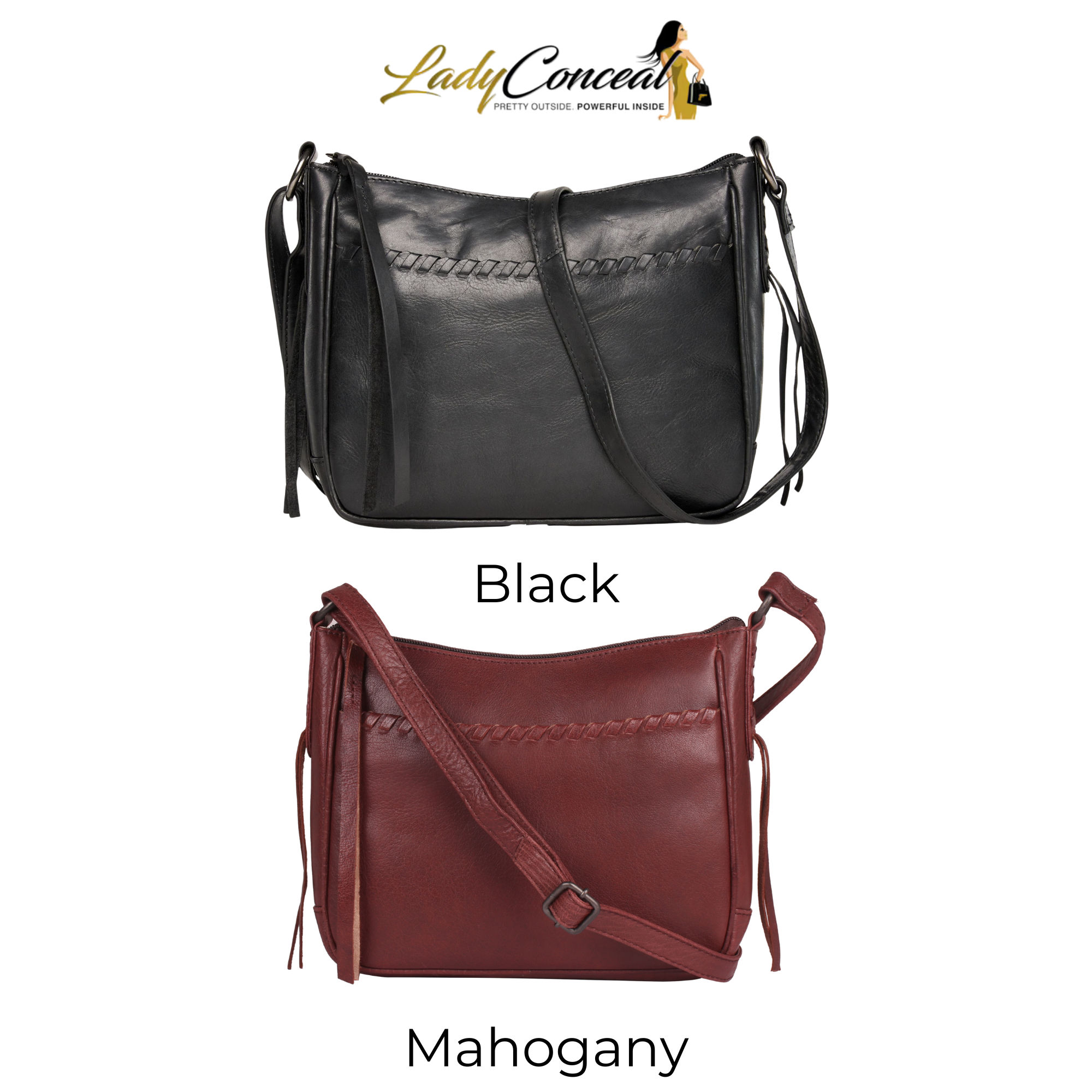 -SALE- Concealed Carry Callie Leather Crossbody by Lady Conceal