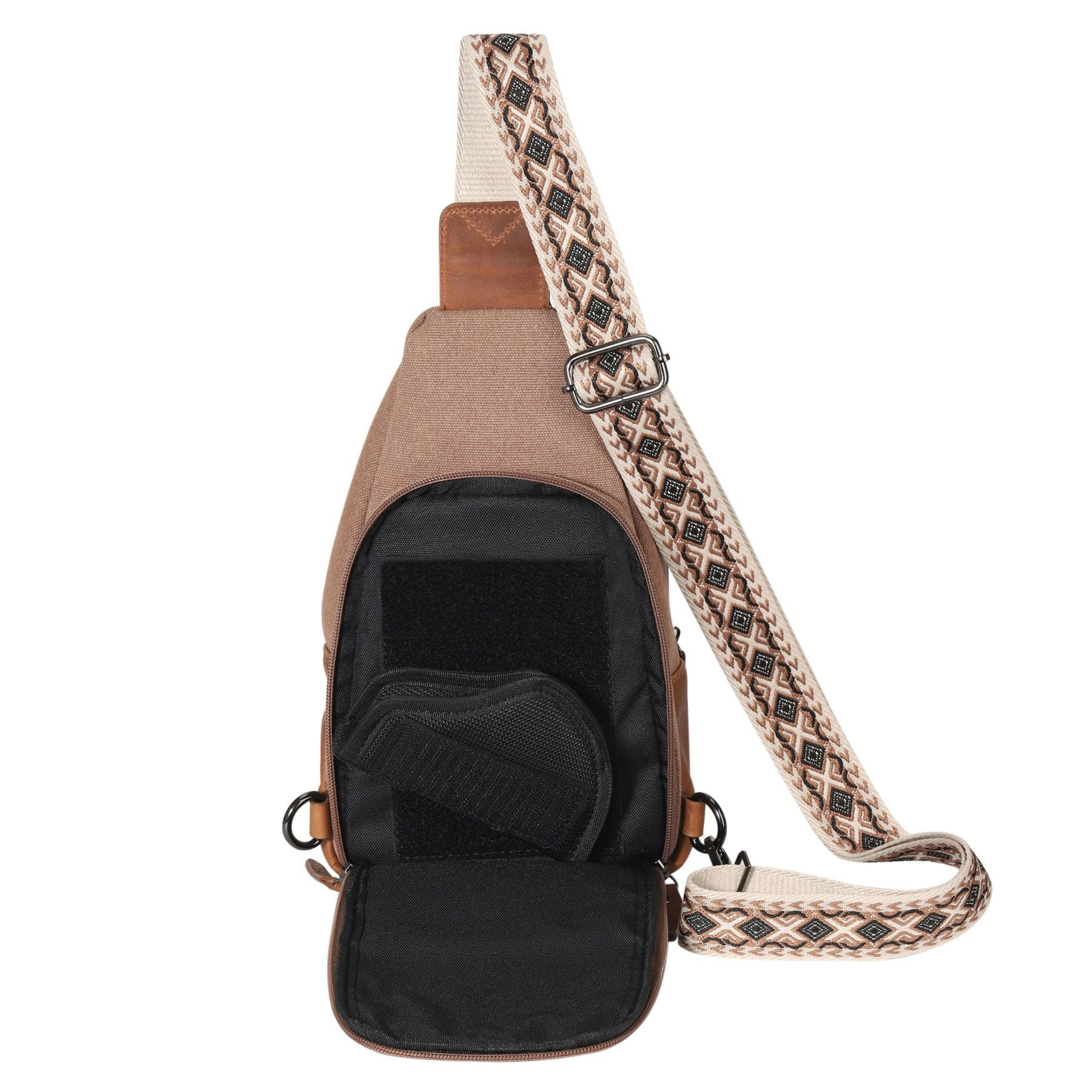 Concealed Carry Indie Canvas Sling by DS Conceal — Unisex CCW Sling Bag with Fast-Access Compartment & Universal Holster