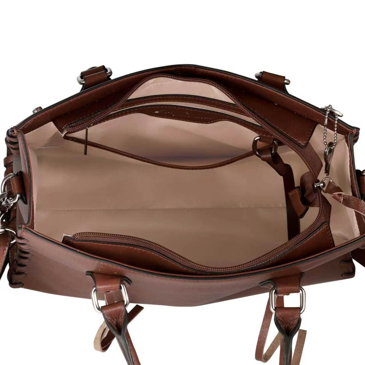 Concealed Carry Emma Leather Satchel -  Designer Concealed Carry Purse -  YKK Locking Purse with Universal Holster -  Leather Bag For Gun Owners - Easy Conceal Carry -  CCW Purse for Women - Conceal and Carry purse for Handgun - Designer Luxury Conceal Carry Handbag -  Handbag Gun and Pistol Bag - Handbag for concealed gun - Hidden Gun Bag