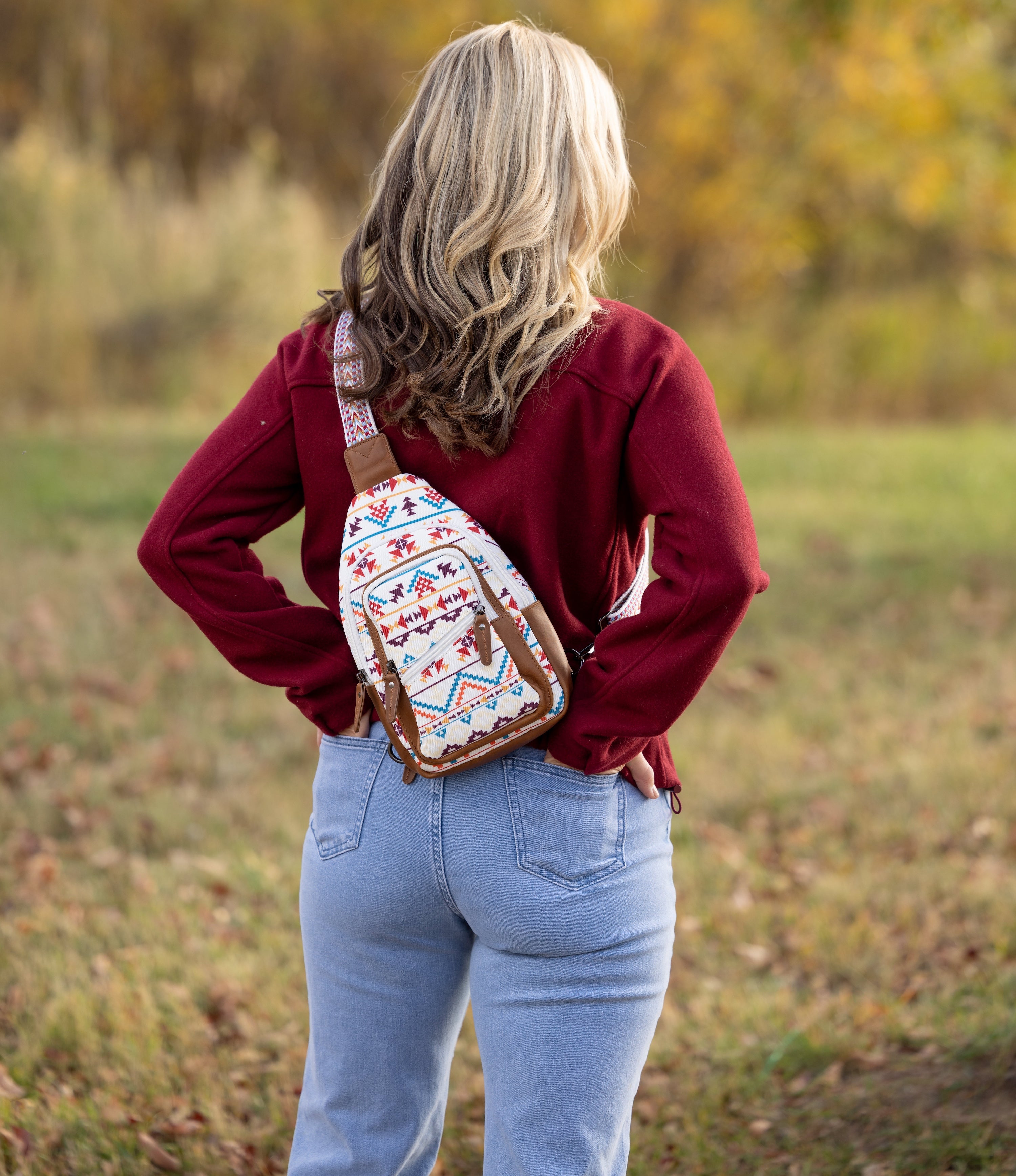 Concealed Carry Aztec Indie Canvas Sling by DS Conceal